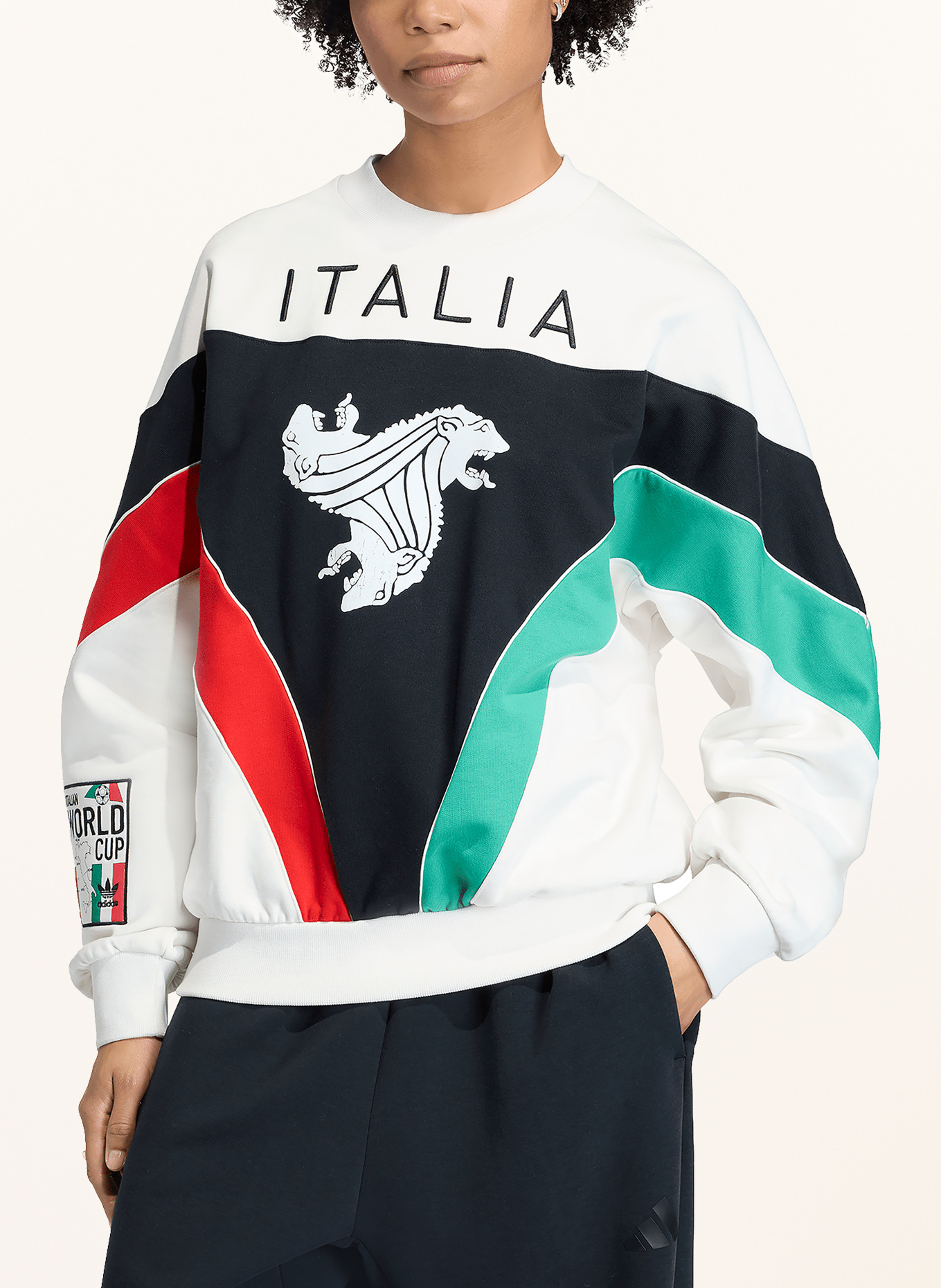 adidas ITALY 26 COPPA DEL MUNDO Sweatshirt: WHITE / GREEN / BLACK