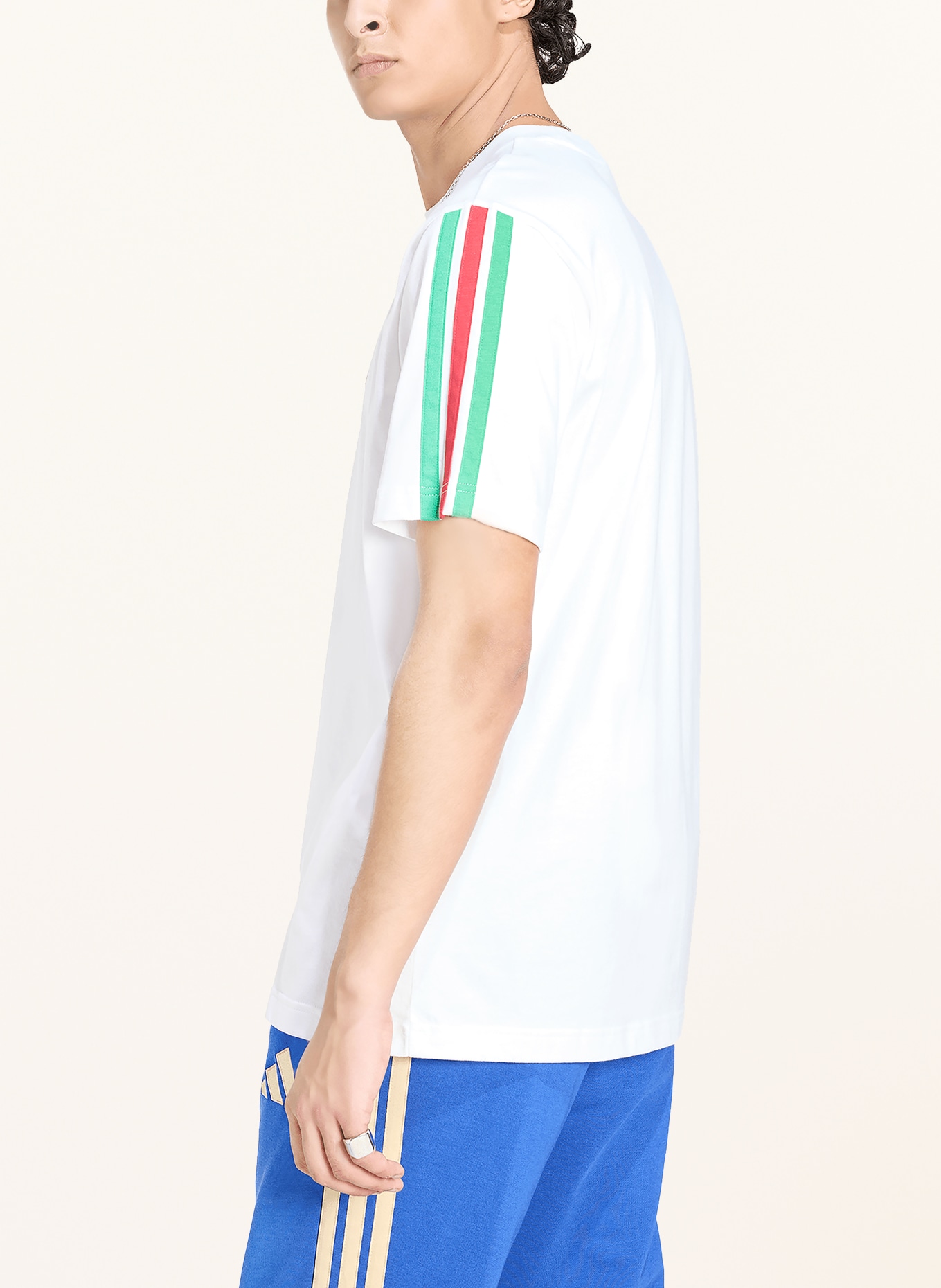 adidas T-Shirt ITALIEN DNA: WEISS / ROT / GRÜN