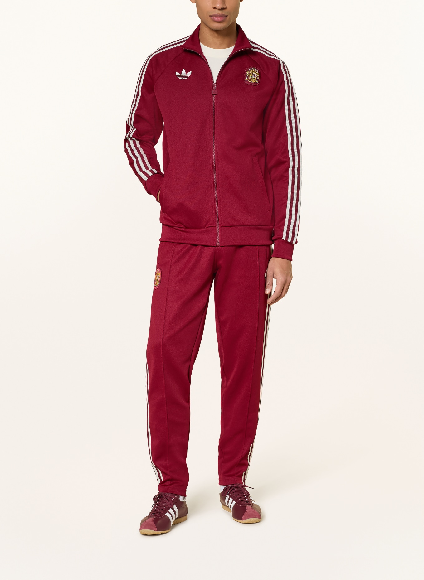 adidas Trainingsjacke SPANIEN ORIGINALS: DUNKELROT / WEISS