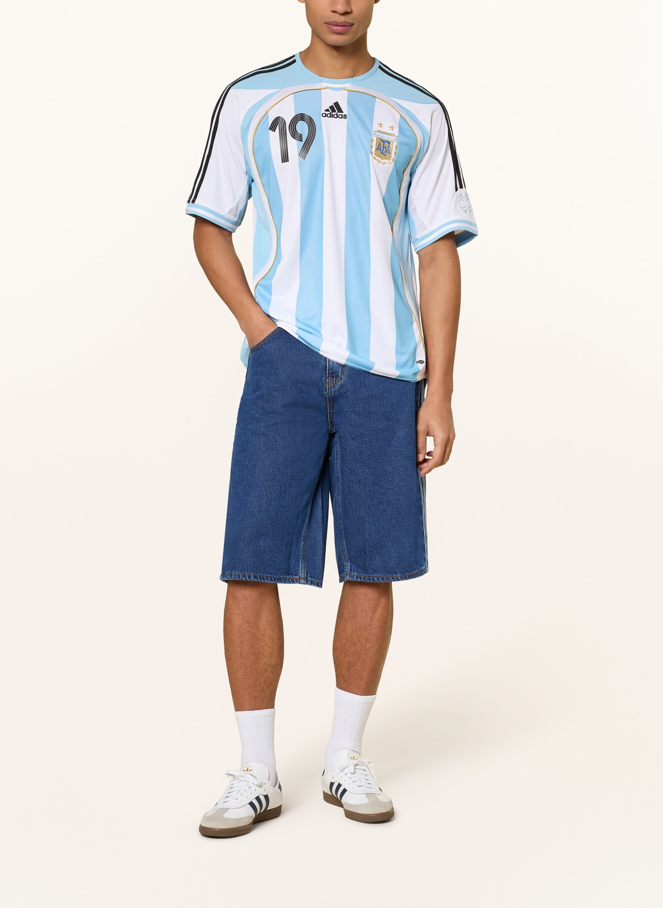 adidas Heimtrikot AFA ARGENTINIEN 06 für Herren: WEISS / HELLBLAU / SCHWARZ