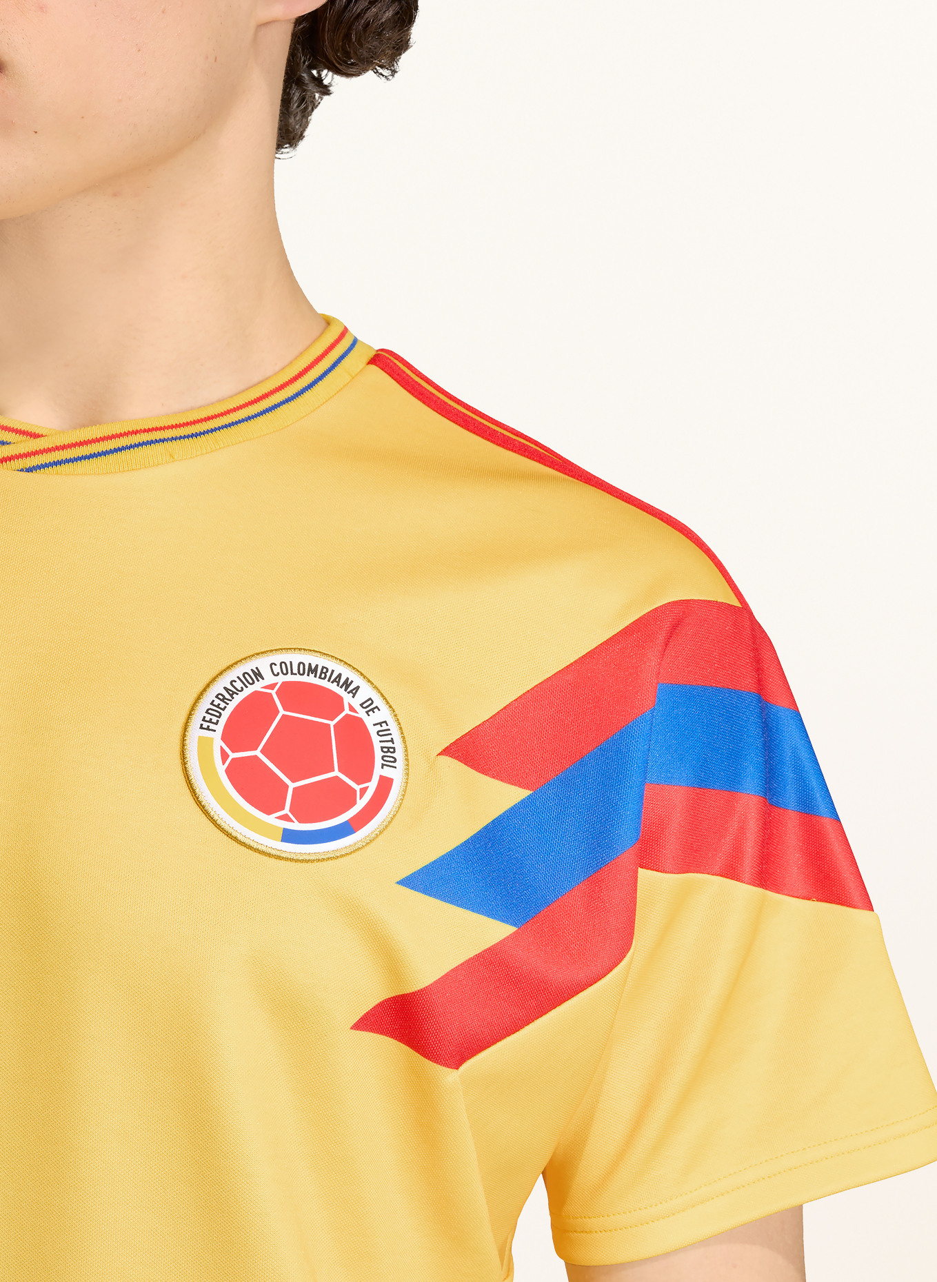adidas Auswärtstrikot KOLUMBIEN 1990: GELB / ROT / DUNKELBLAU