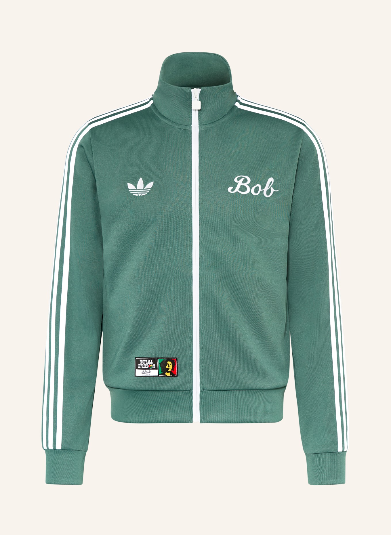 adidas BOB MARLEY ORIGINALS training jacket: GREEN / WHITE