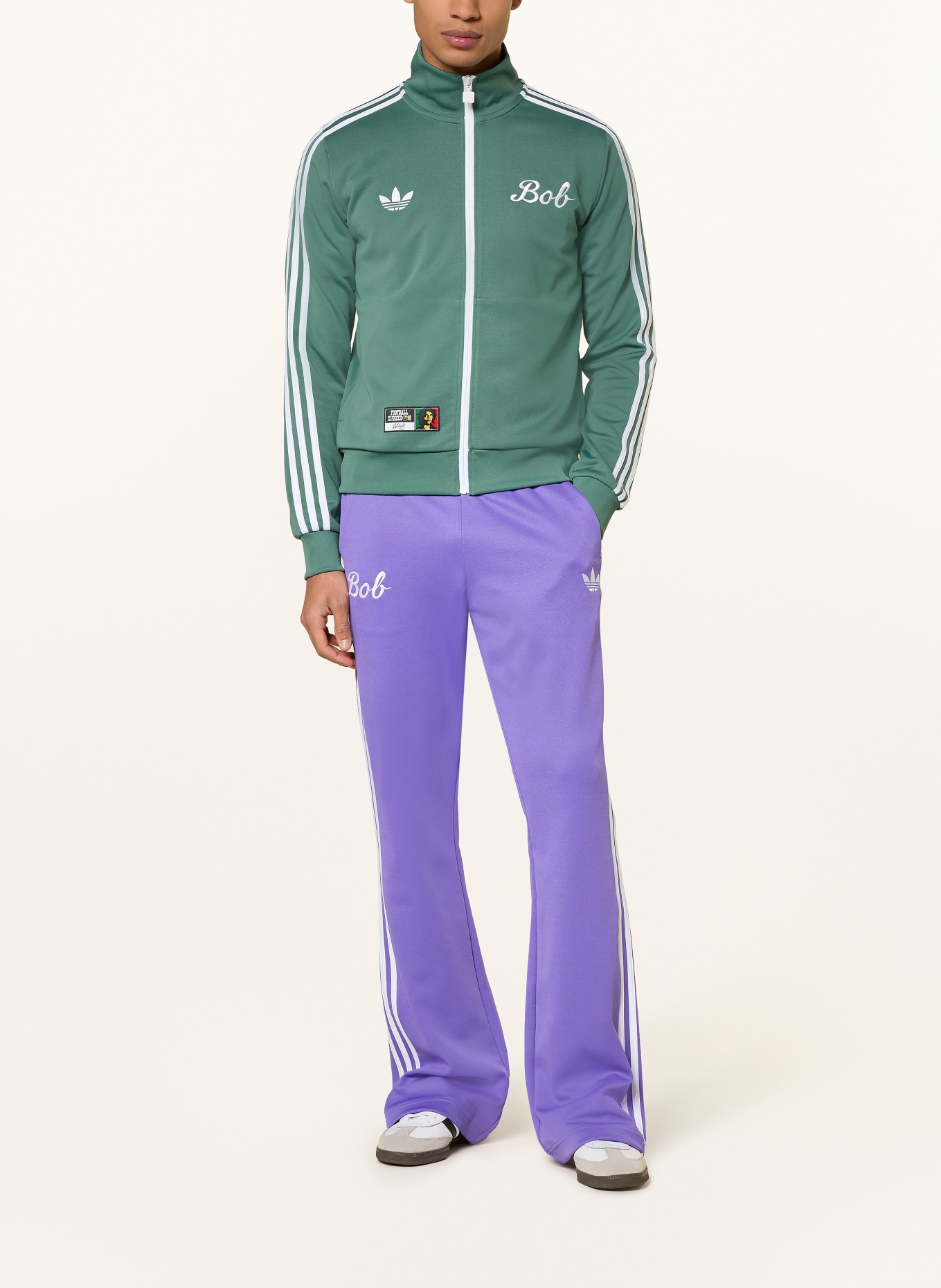 adidas BOB MARLEY ORIGINALS training jacket: GREEN / WHITE