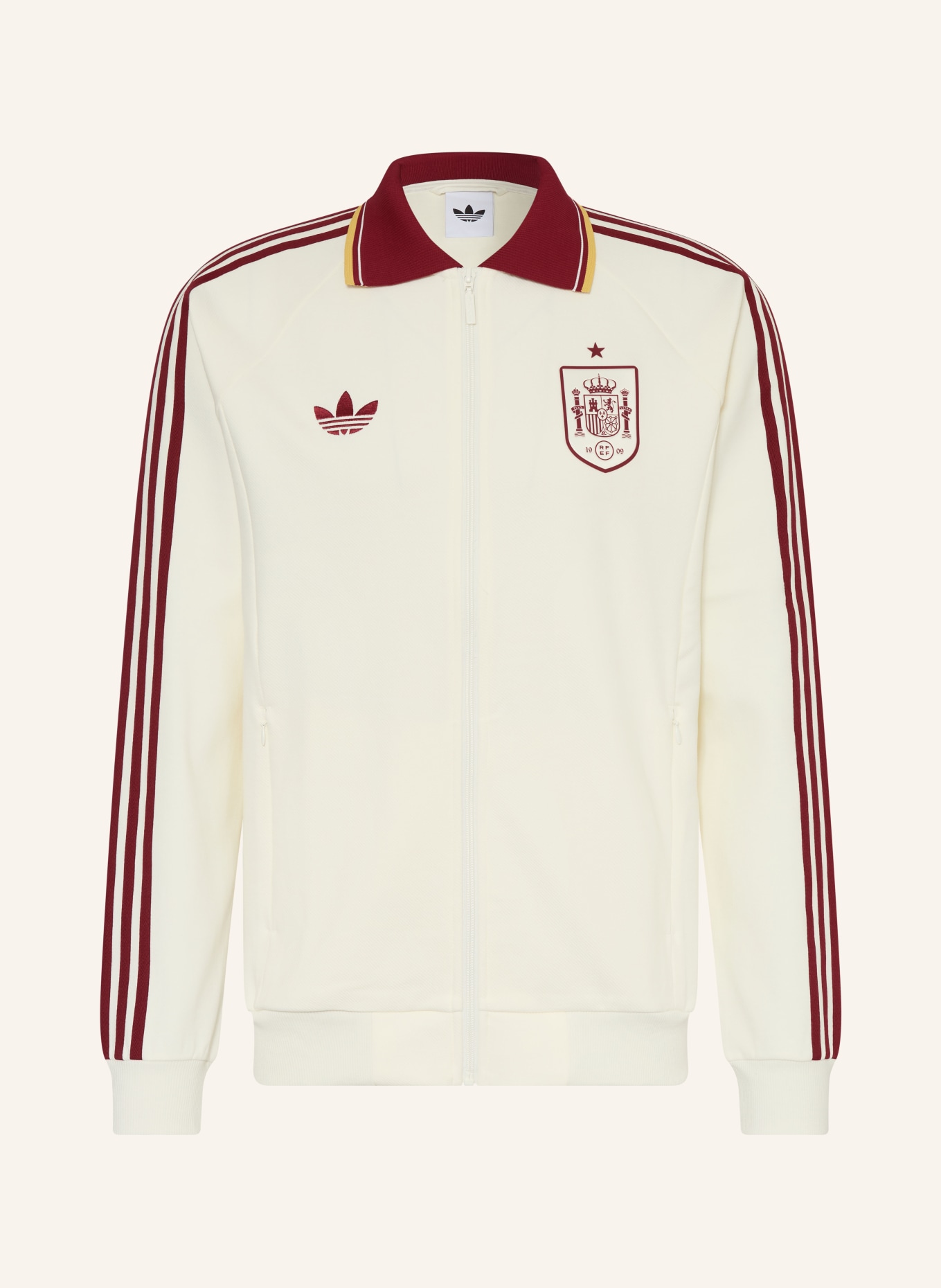 adidas Trainingsjacke SPANIEN AUSWÄRTS ANTHEM: WEISS / DUNKELROT