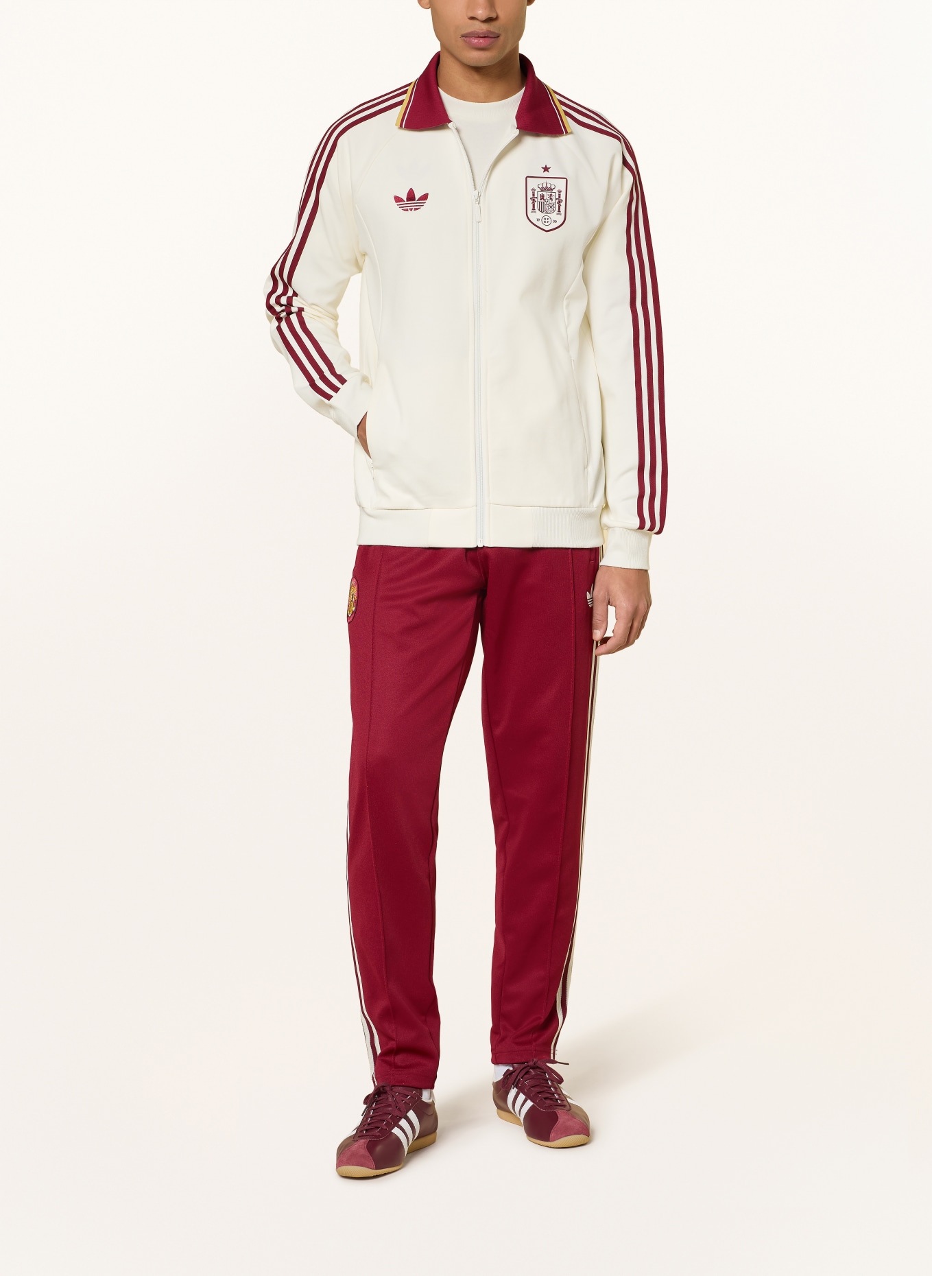adidas Trainingsjacke SPANIEN AUSWÄRTS ANTHEM: WEISS / DUNKELROT