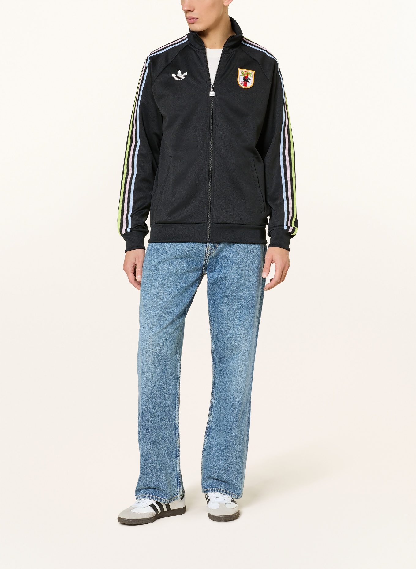 adidas Kurtka treningowa JAPAN FOOTBALL ASSOCIATION: CZARNY / RÓŻOWY / JASNOZIELONY