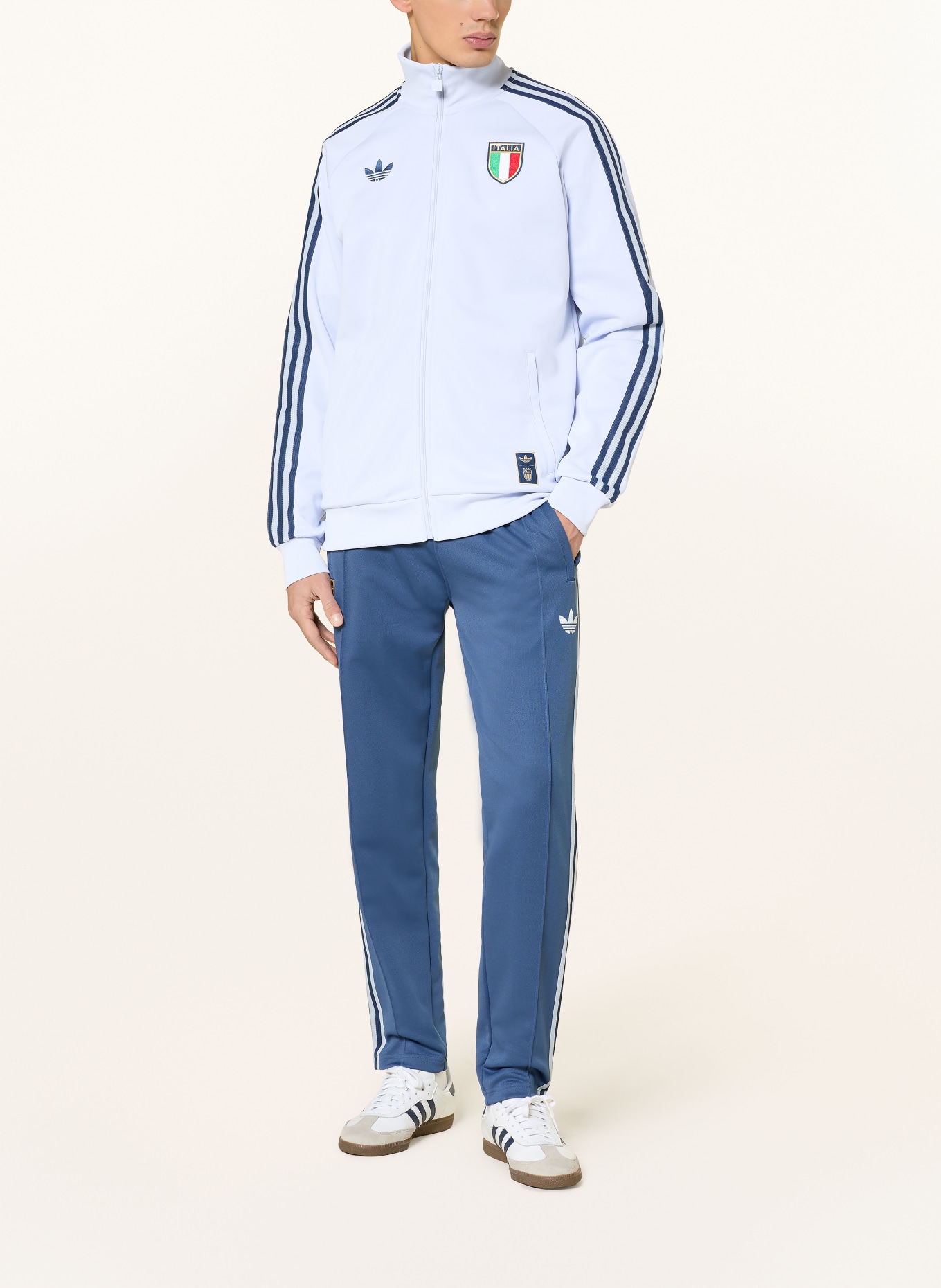 adidas Kurtka treningowa ITALIEN ORIGINALS: JASNONIEBIESKI / NIEBIESKI