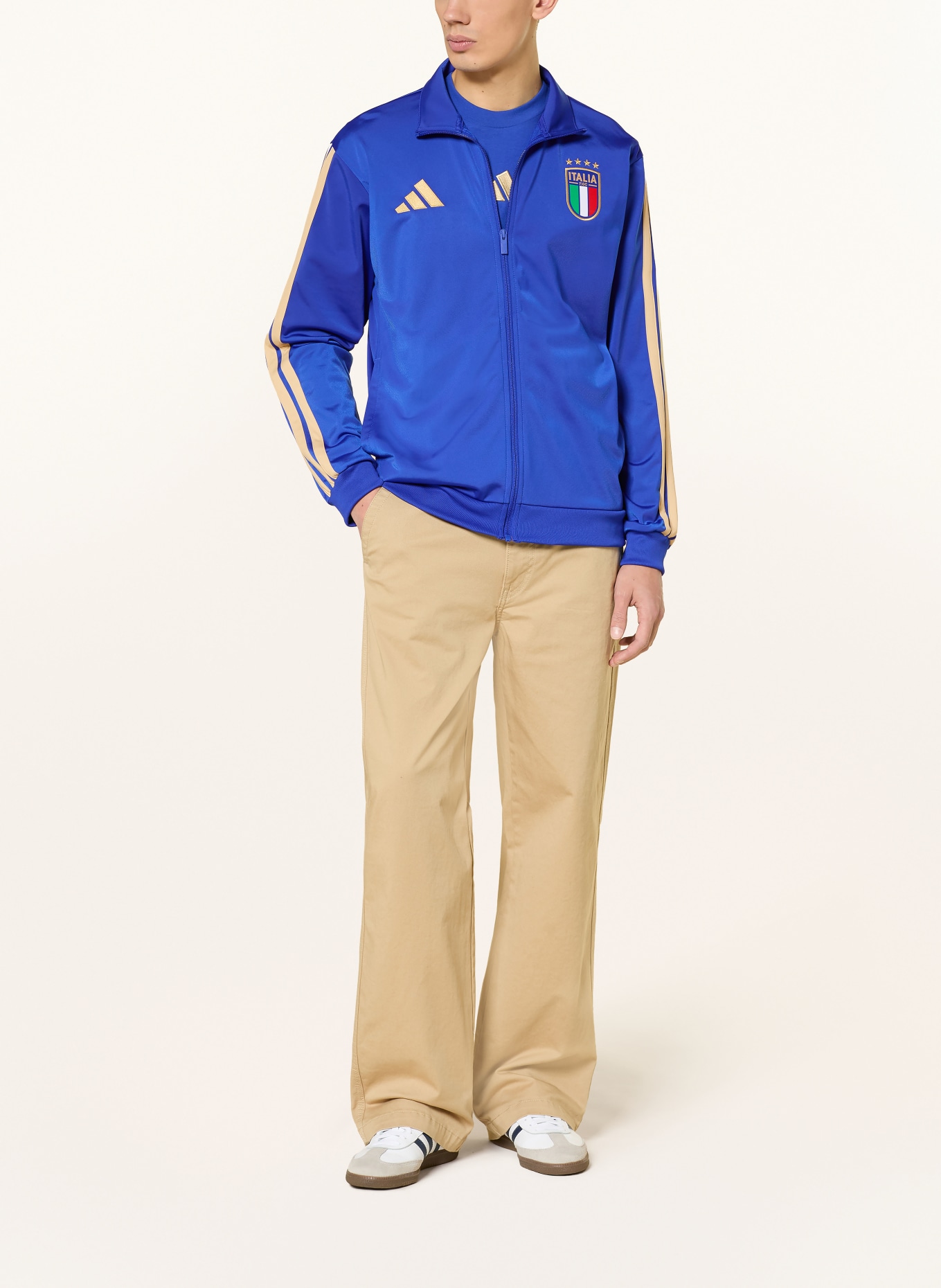 adidas Trainingsjacke FIGC ITALIEN DNA: BLAU / GOLD / WEISS
