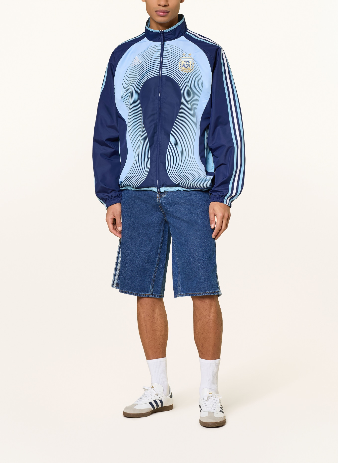 adidas Trainingsjacke AFA ARGENTINIEN 06: DUNKELBLAU / GOLD / HELLBLAU
