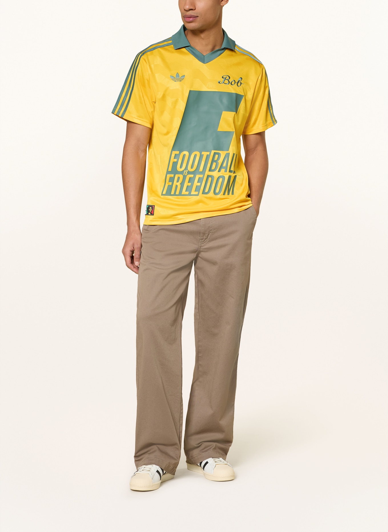 adidas BOB MARLEY jersey: YELLOW / GREEN