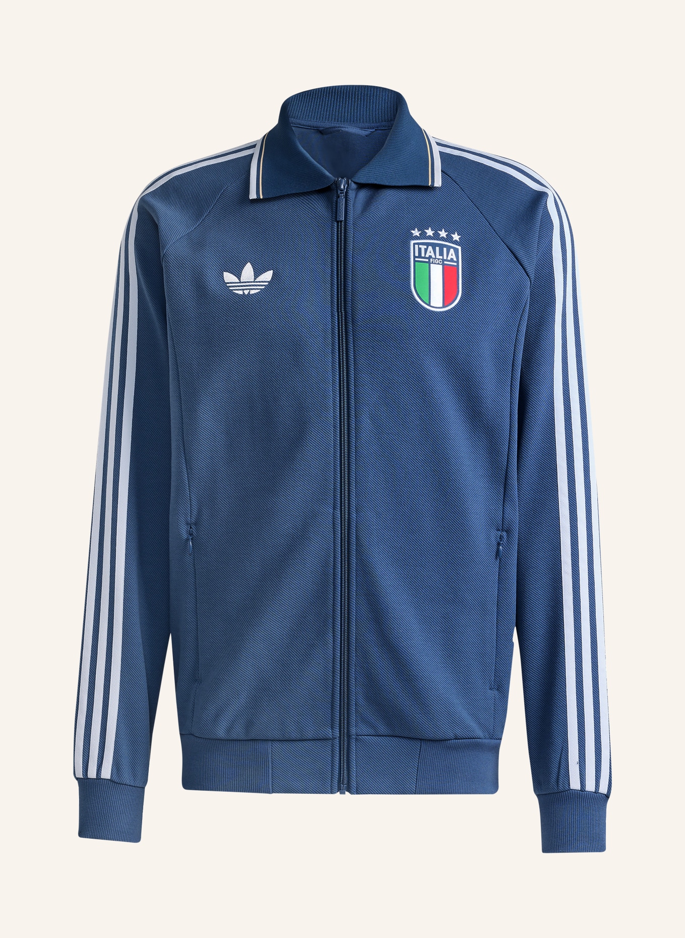 adidas Kurtka treningowa FIGC ITALIEN: SZARONIEBIESKI / CZERWONY / BIAŁY