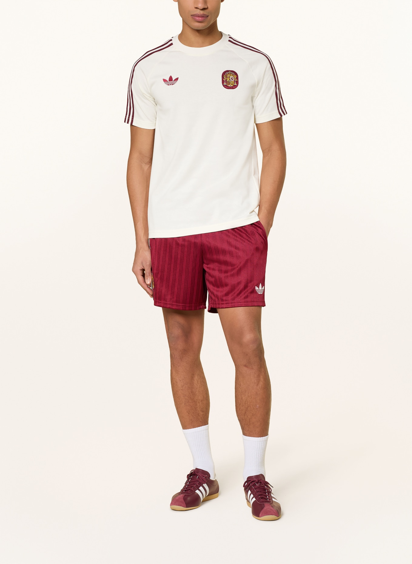 adidas T-Shirt SPANIEN ORIGINALS: WEISS / DUNKELROT