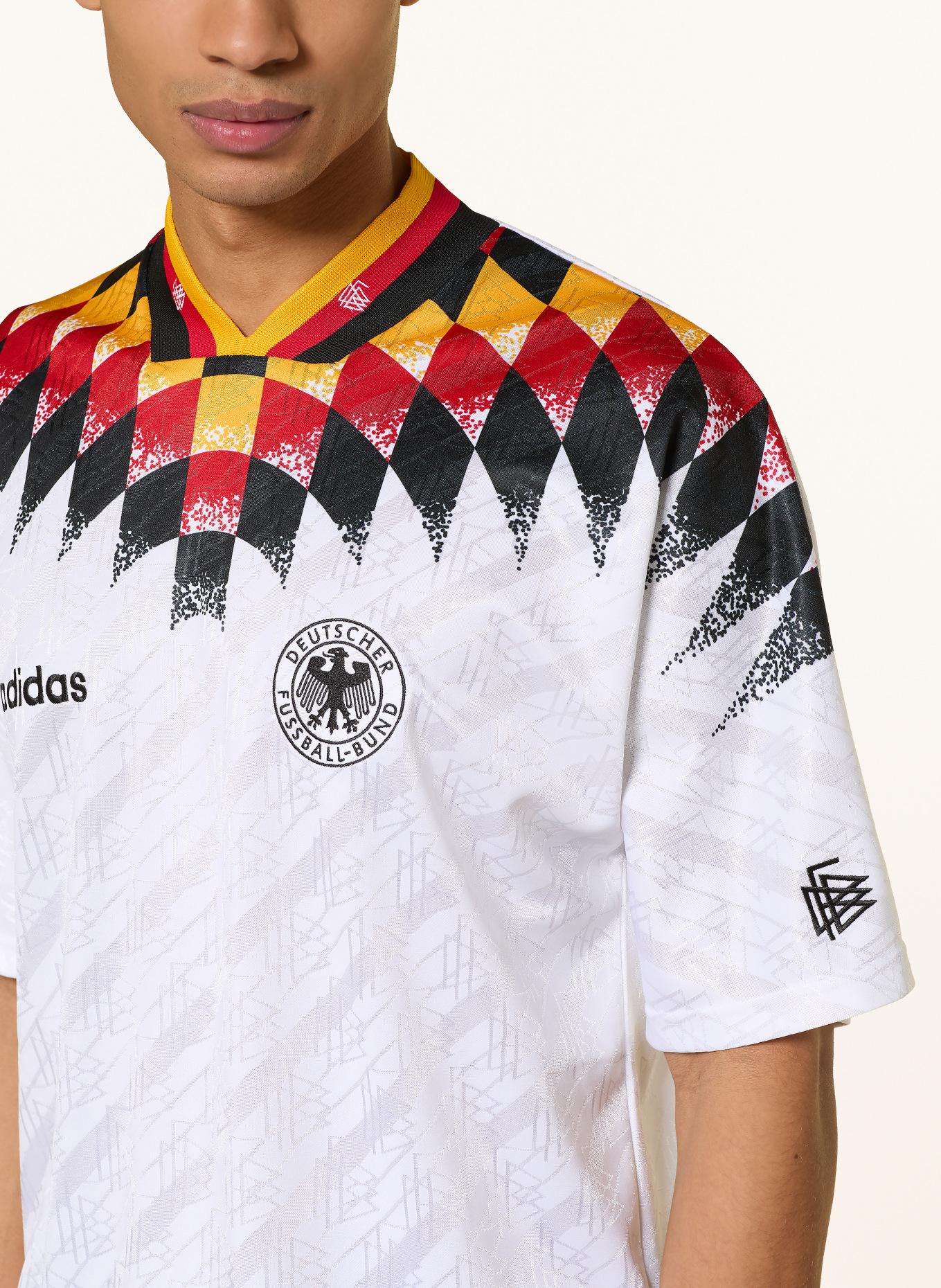 adidas Heimtrikot DEUTSCHLAND 1994: WEISS / GELB / SCHWARZ