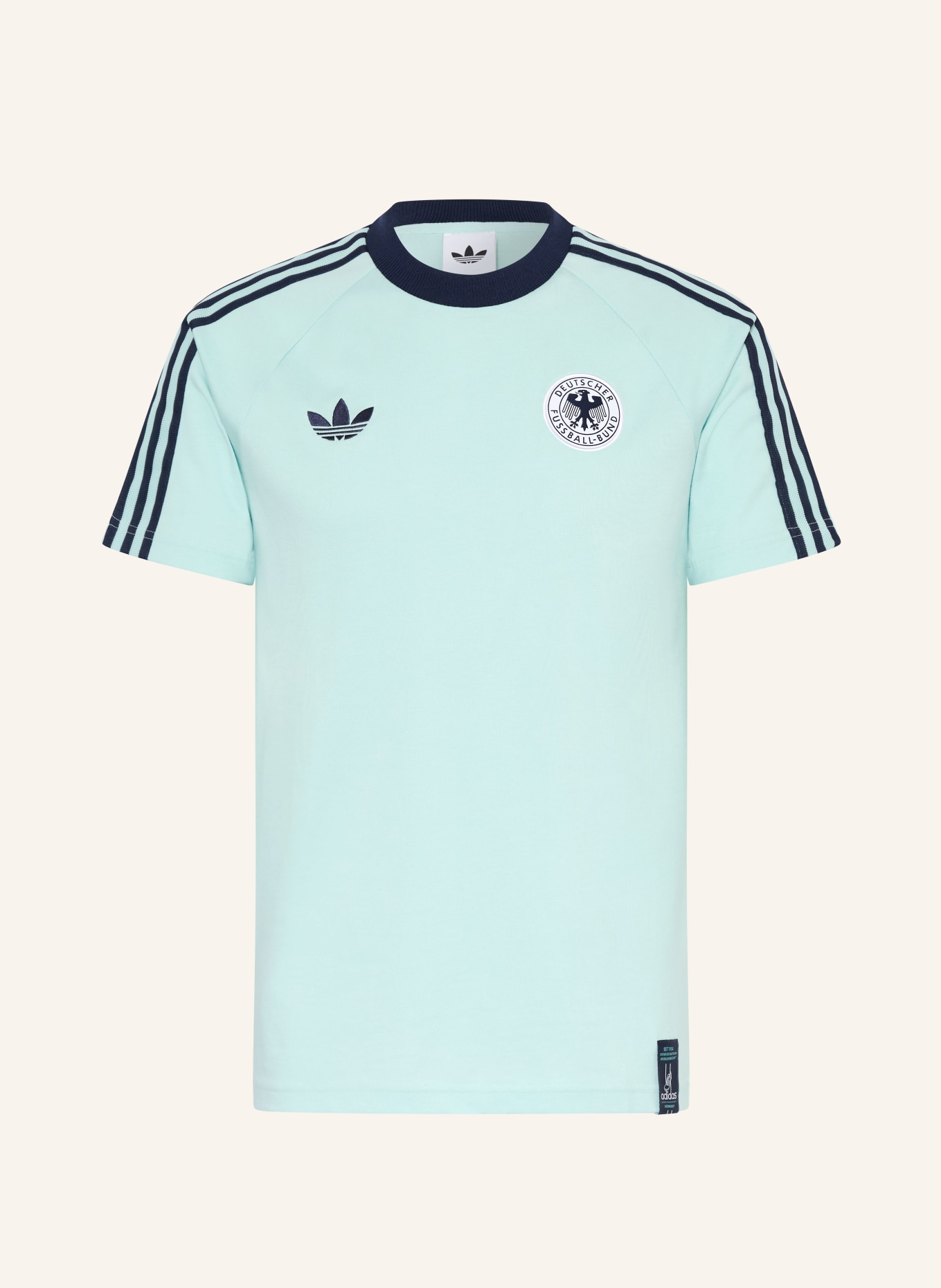 adidas T-Shirt DEUTSCHLAND ORIGINALS: TÜRKIS / BLAU