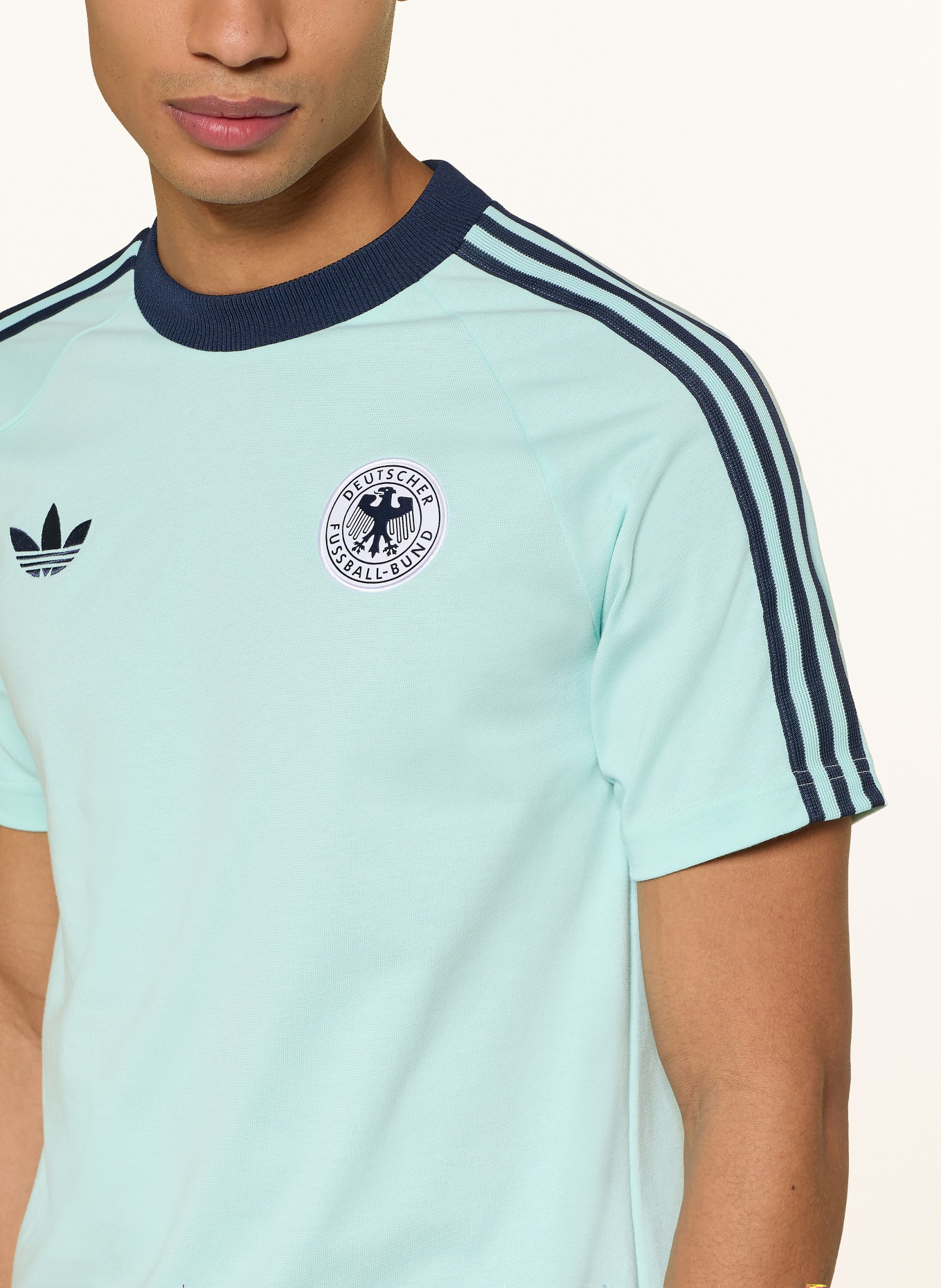 adidas T-Shirt DEUTSCHLAND ORIGINALS: TÜRKIS / BLAU
