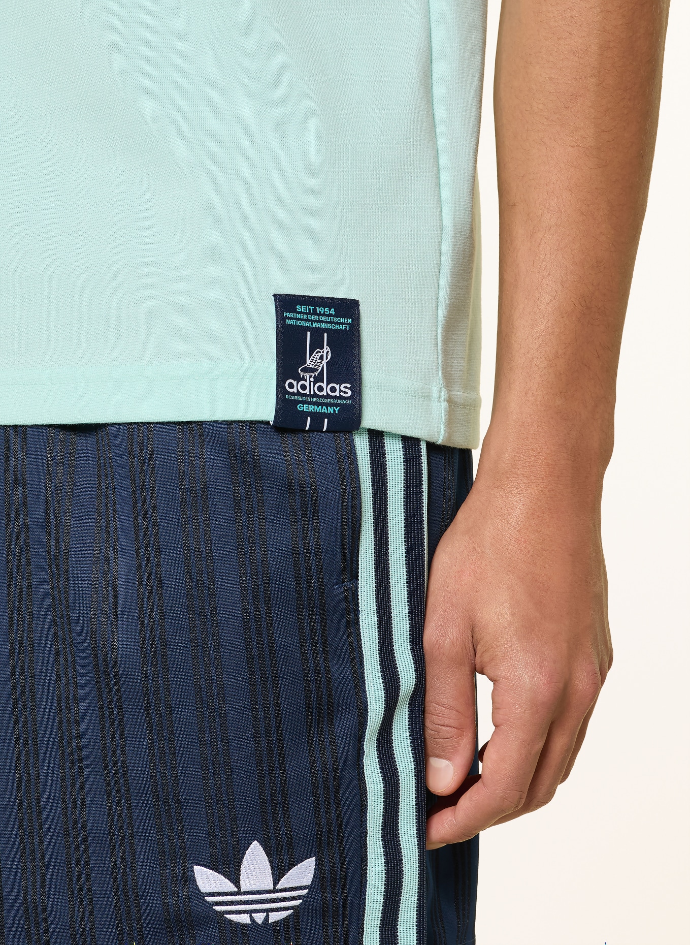 adidas T-Shirt DEUTSCHLAND ORIGINALS: TÜRKIS / BLAU