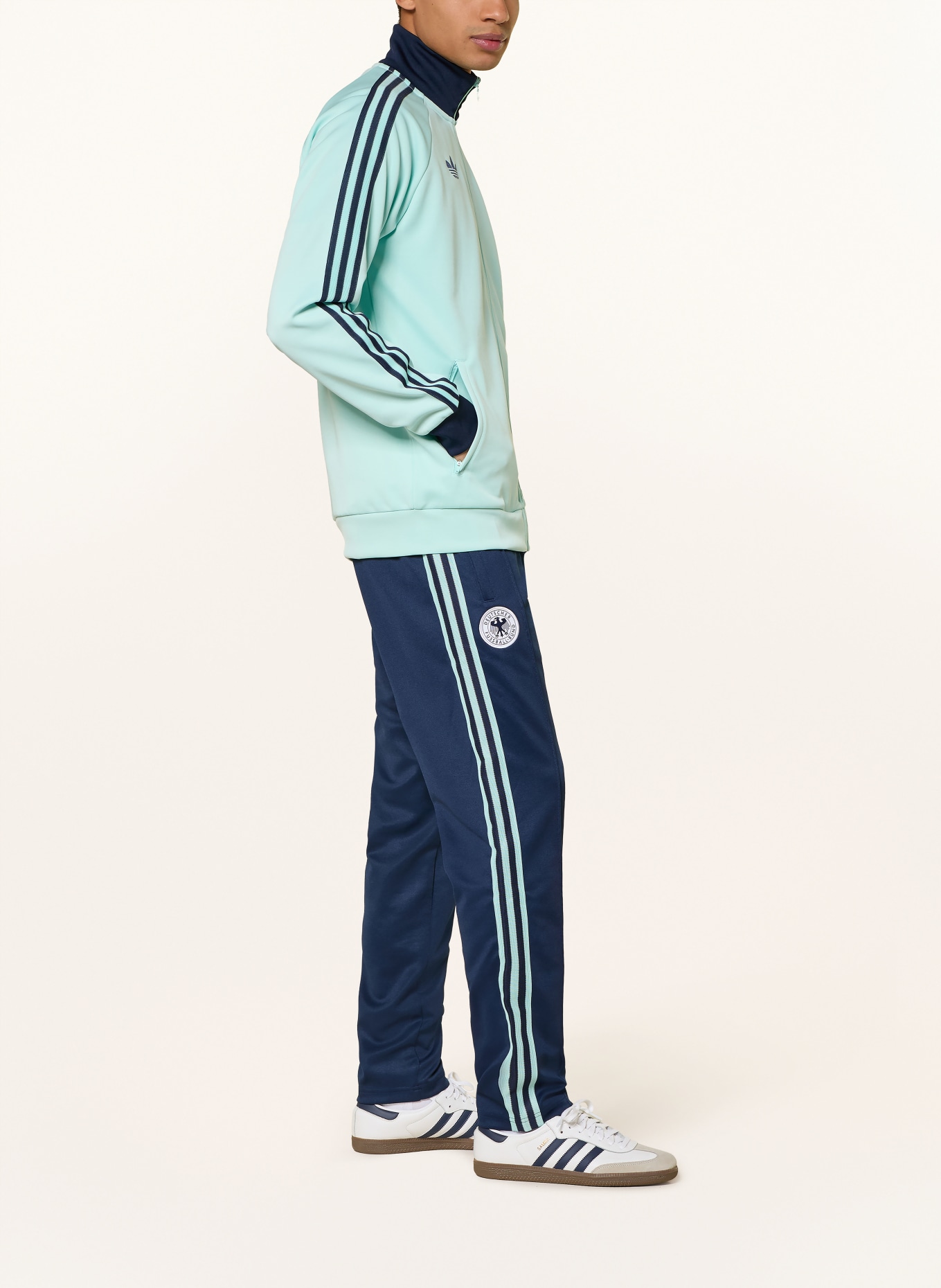 adidas Spodnie dresowe DEUTSCHLAND ORIGINALS: NIEBIESKI / TURKUSOWY