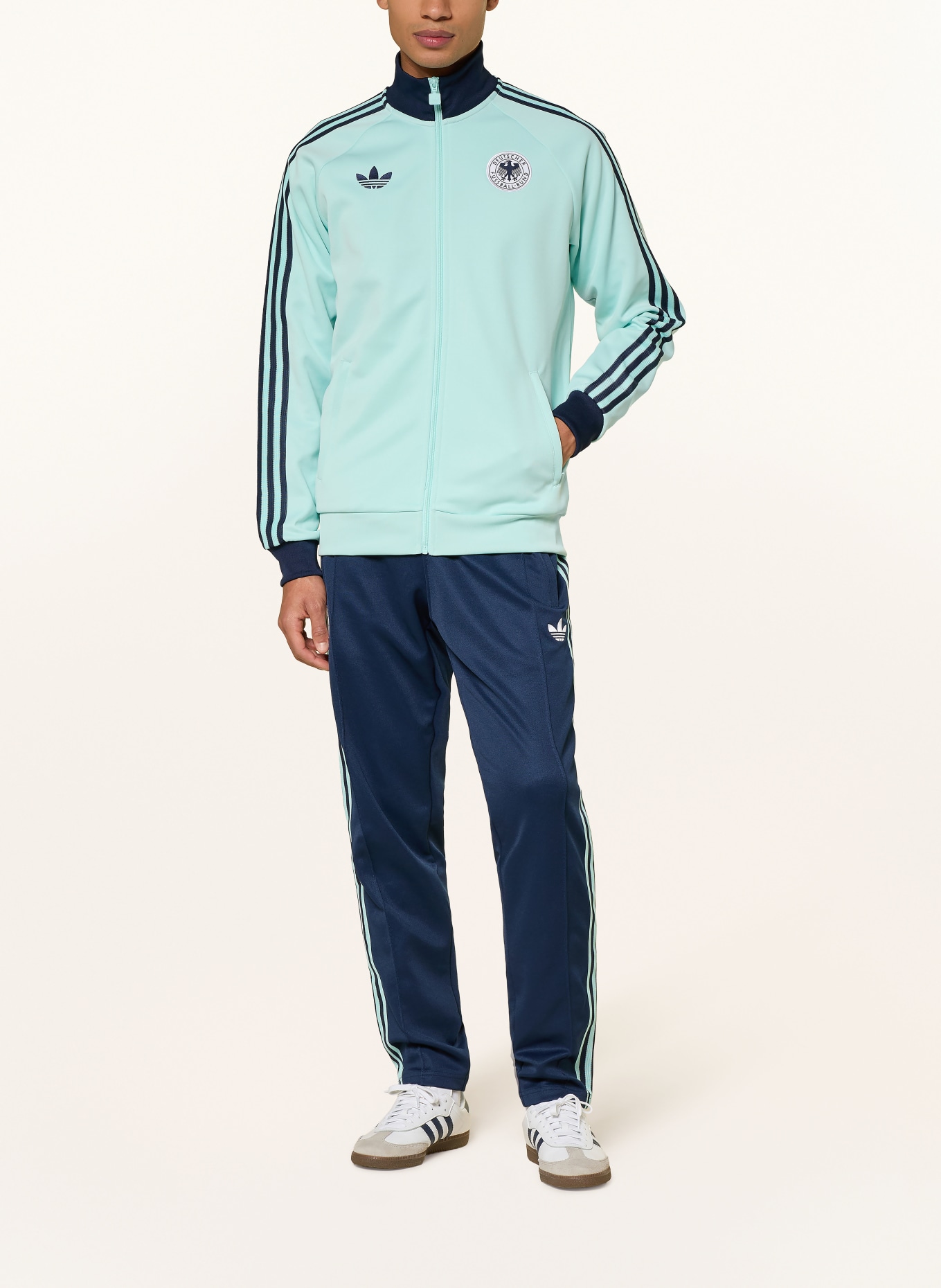 adidas Trainingsjacke DEUTSCHLAND ORIGINALS: TÜRKIS / BLAU