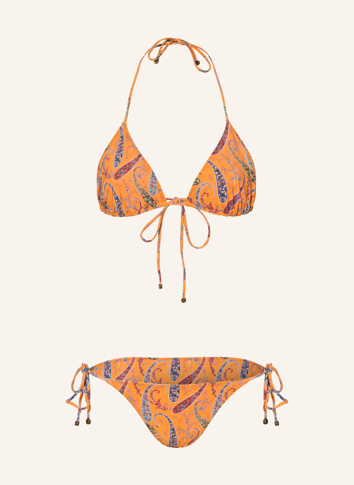 ETRO Triangel-Bikini: ORANGE / ROT / GRÜN
