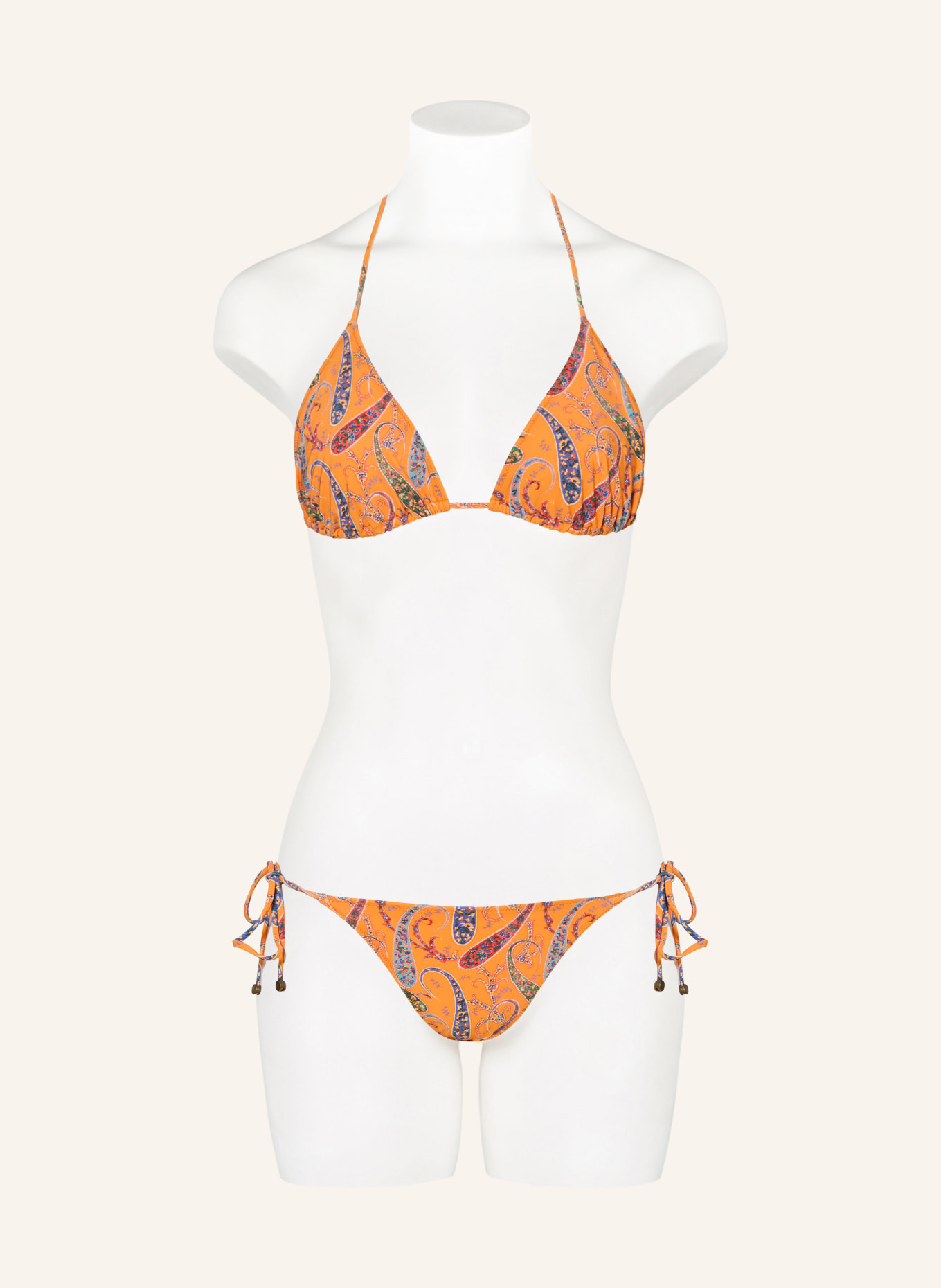ETRO Triangel-Bikini: ORANGE / ROT / GRÜN