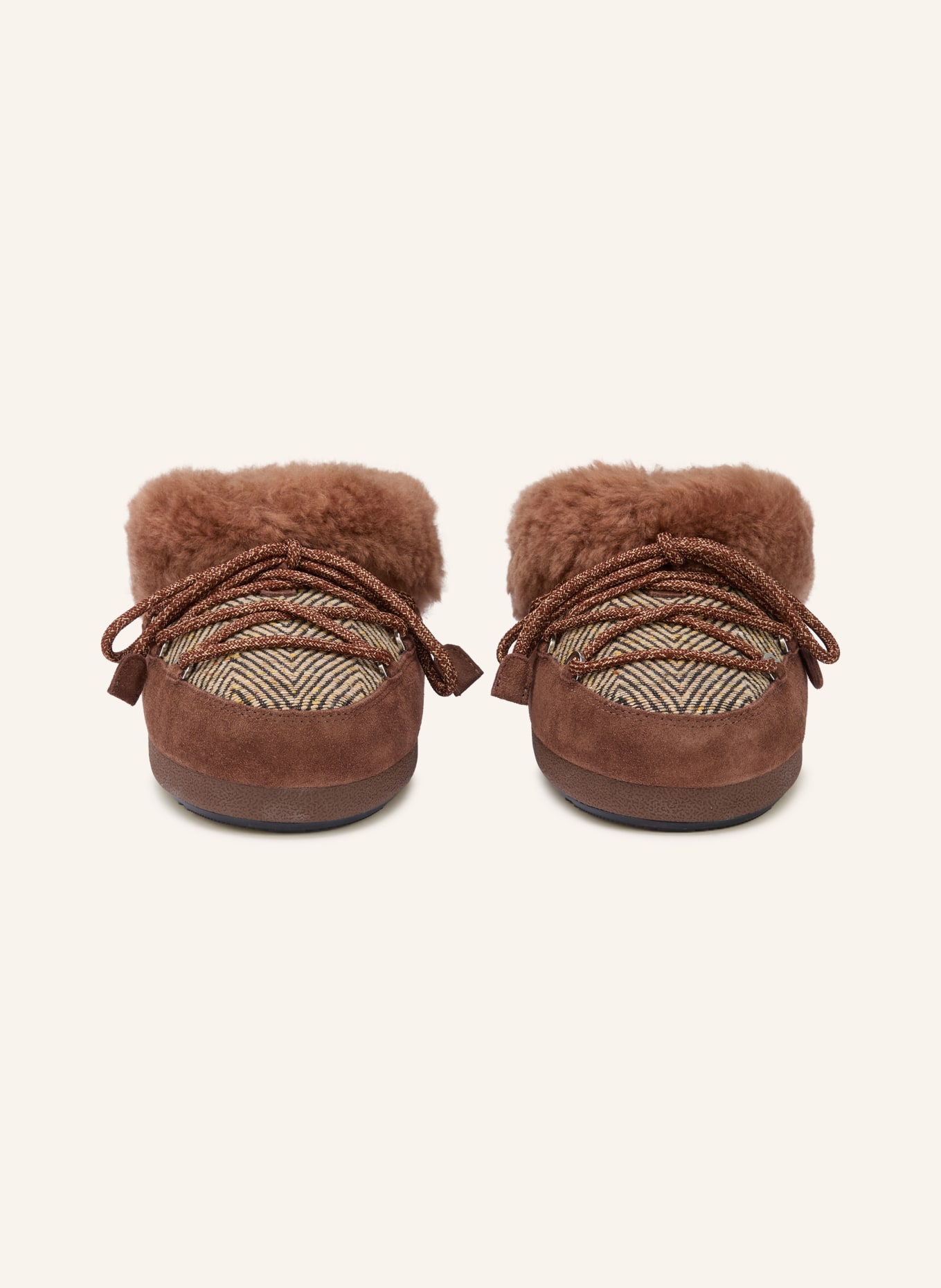 MOON BOOT Buty Moon Boots MOON BOOT X GUEST IN RESIDENCE EVX CHALET z sztucznym futrem: BRĄZOWY