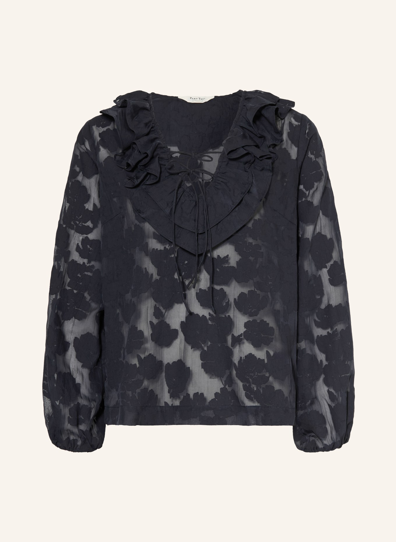 Part Two Blůza s volánky: TMAVĚ MODRÁ