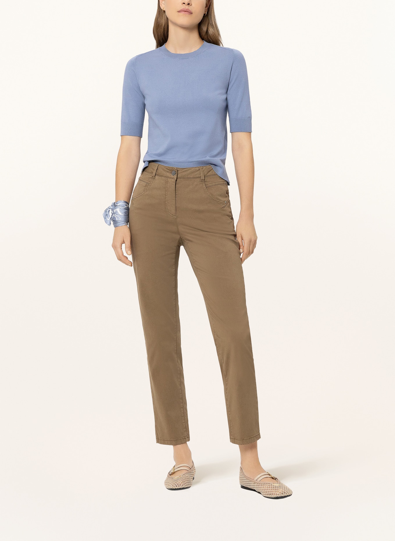 LUISA CERANO Knit shirt: LIGHT BLUE