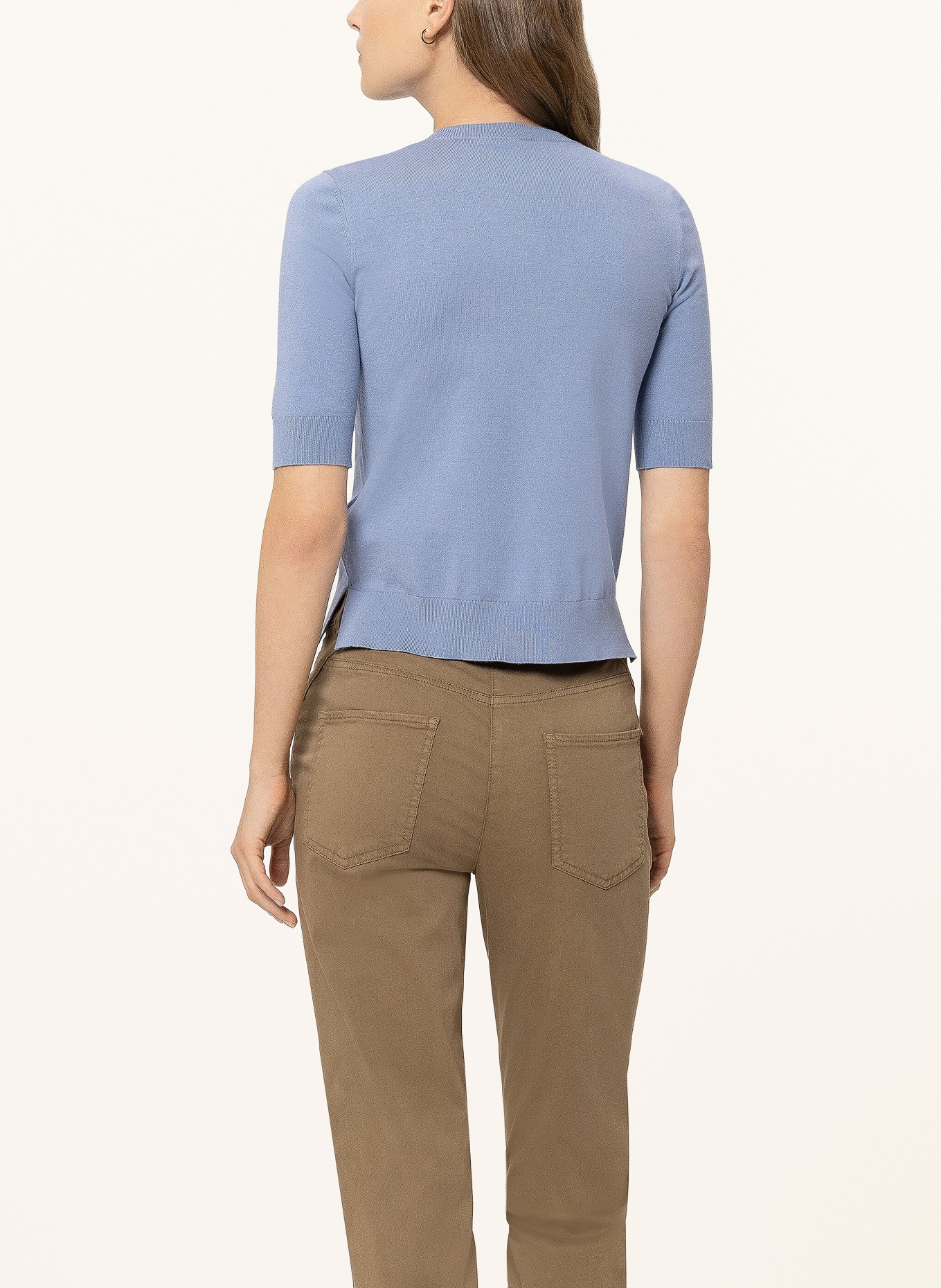 LUISA CERANO Knit shirt: LIGHT BLUE