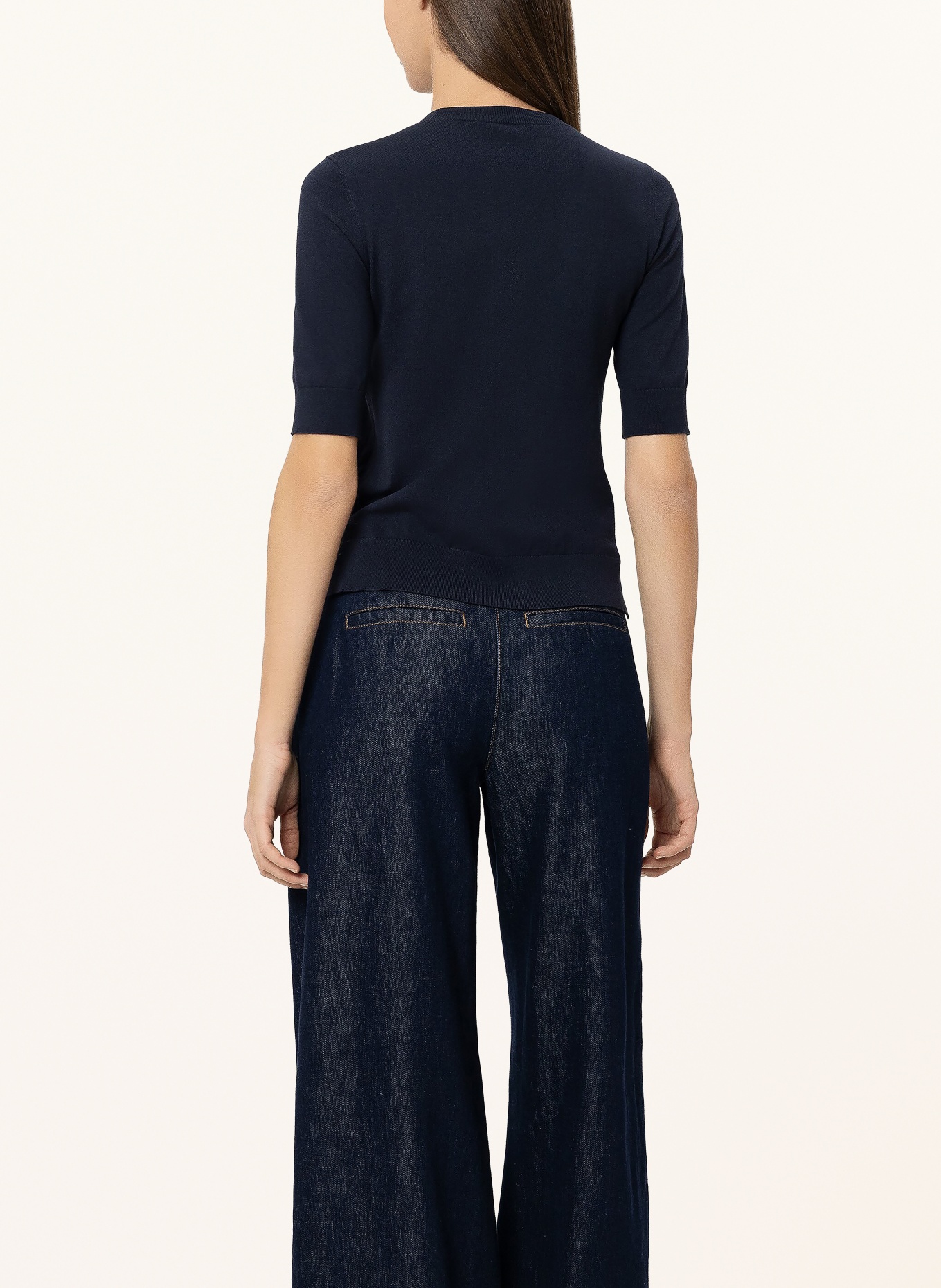 LUISA CERANO Knit shirt: DARK BLUE