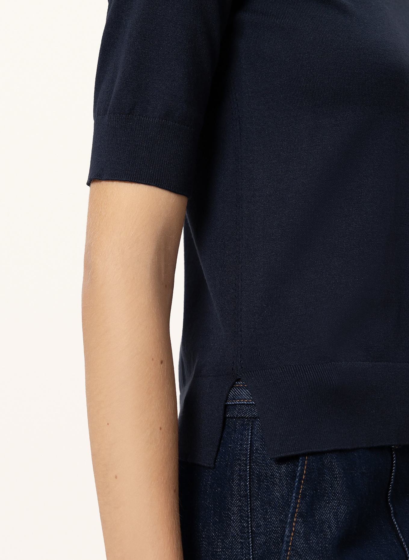 LUISA CERANO Knit shirt: DARK BLUE