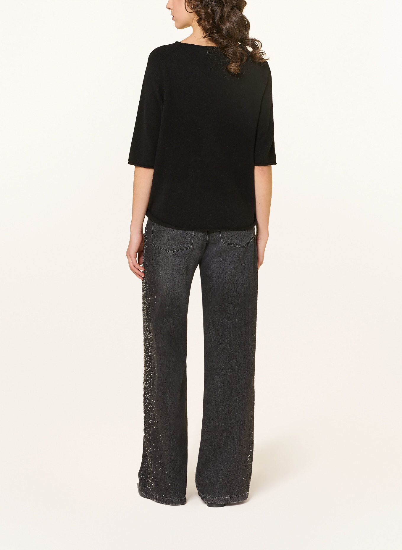 LUISA CERANO Dzianinowa koszulka: CZARNY