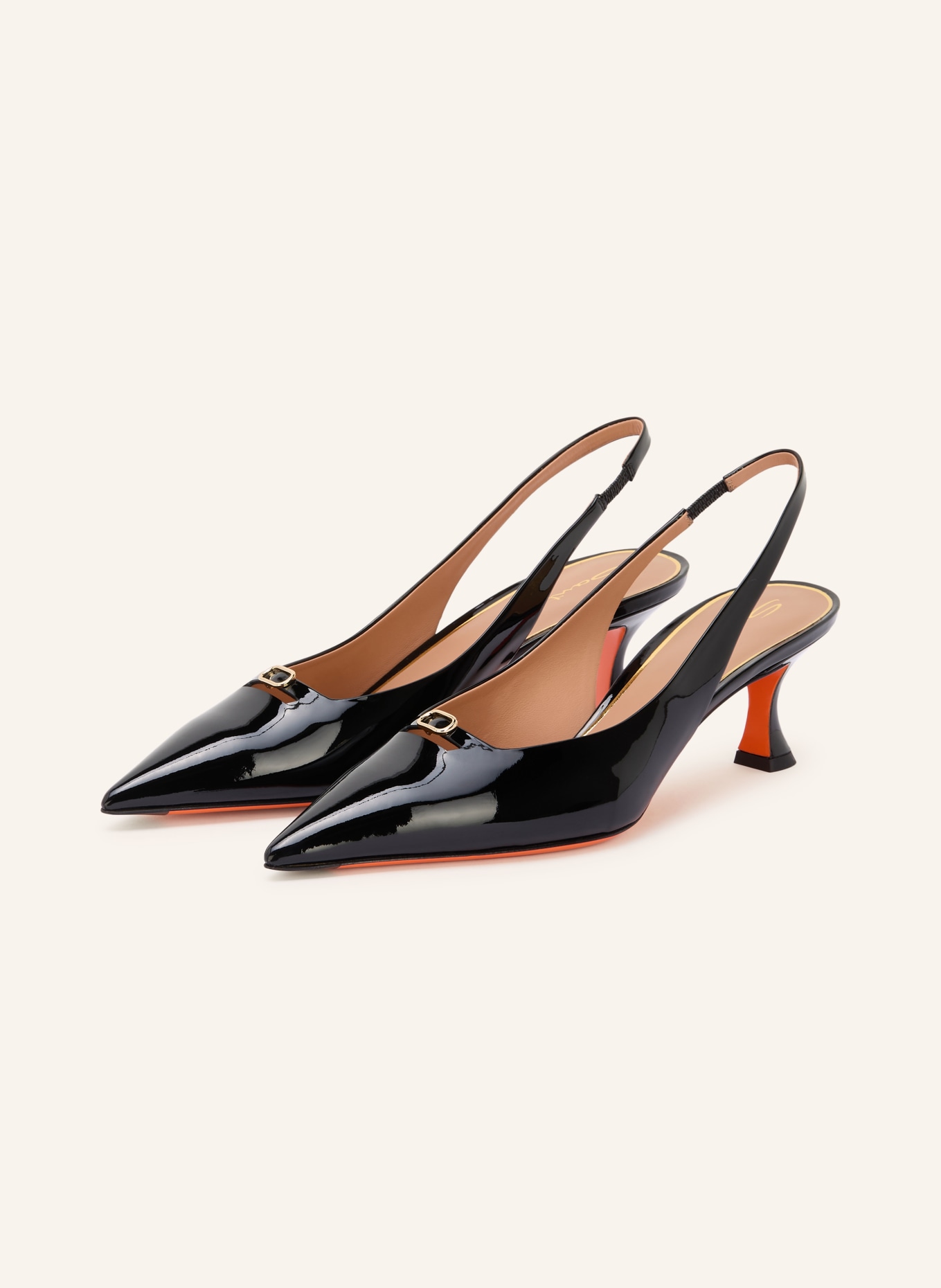 Santoni Slingpumps SABINE: SCHWARZ