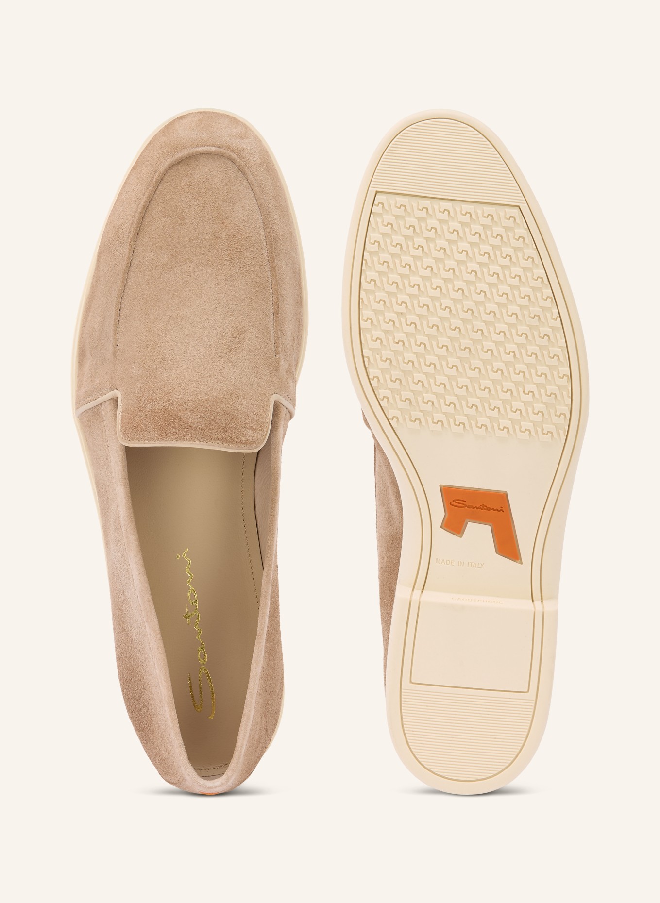 Santoni Slipper MALIBU: HELLBRAUN