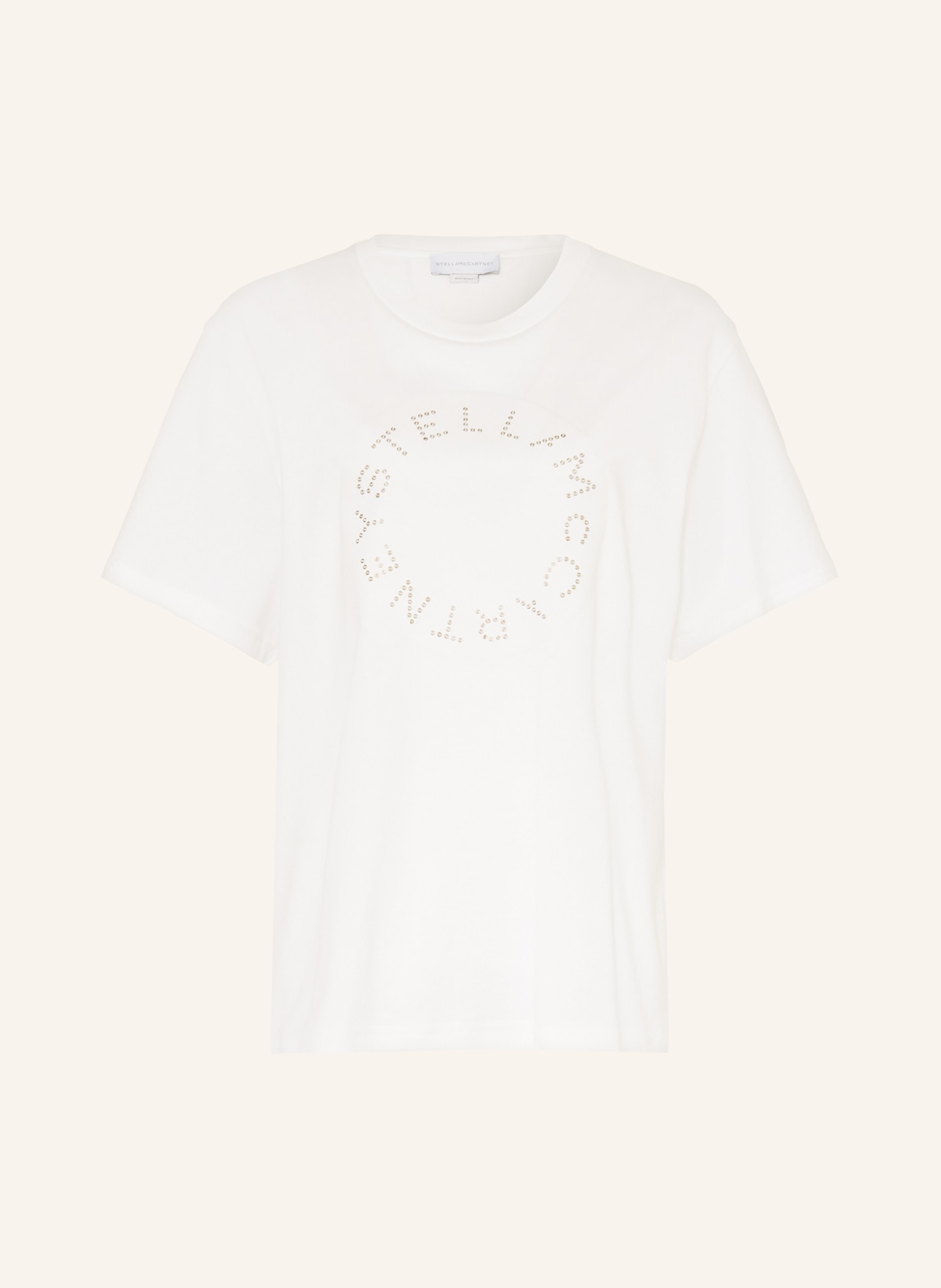 STELLA McCARTNEY T-Shirt mit Nieten: WEISS