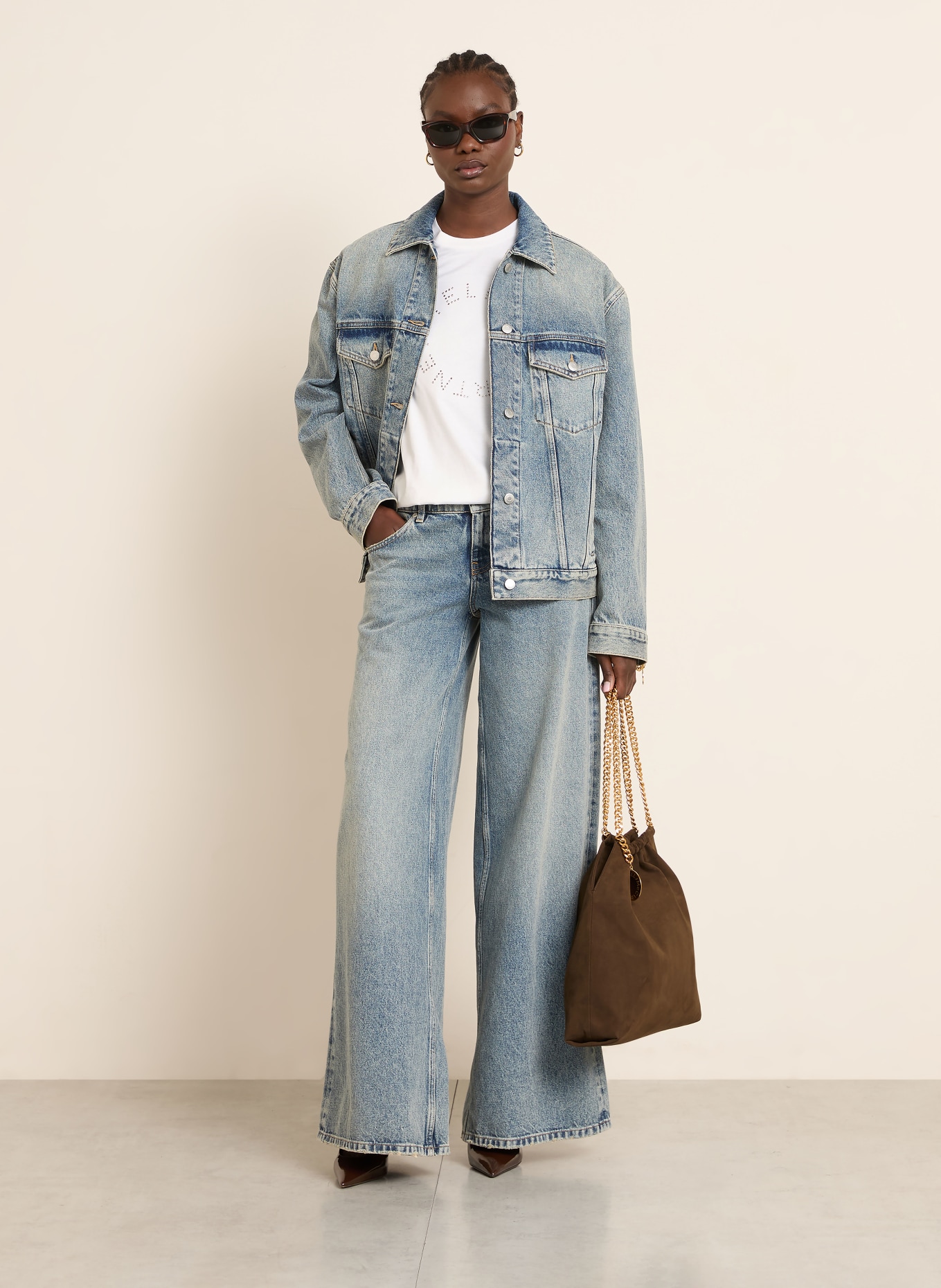 STELLA McCARTNEY T-Shirt mit Nieten: WEISS