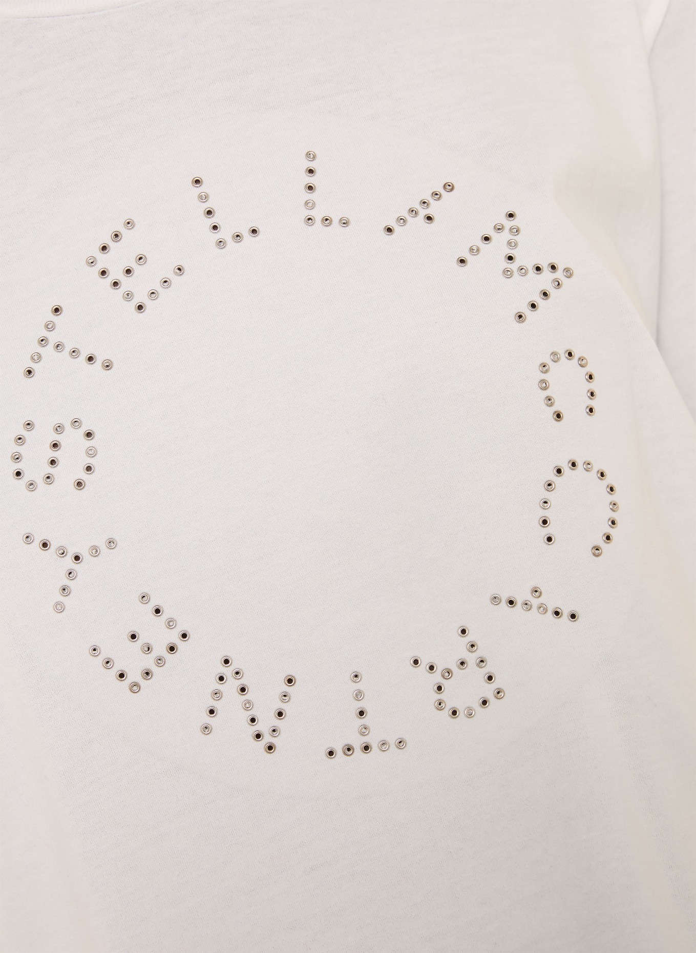 STELLA McCARTNEY T-Shirt mit Nieten: WEISS