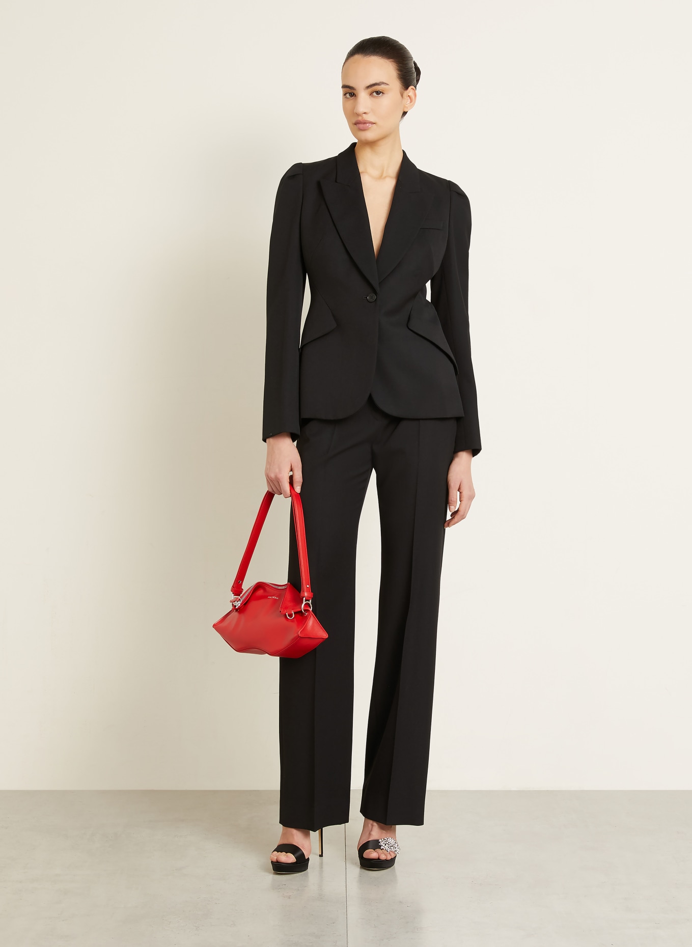 McQUEEN kalhoty: ČERNÁ