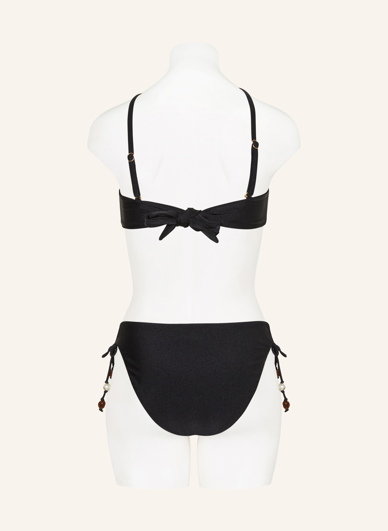 SEAFOLLY Bralette-Bikini-Top PALERMO mit Schmuckperlen: SCHWARZ