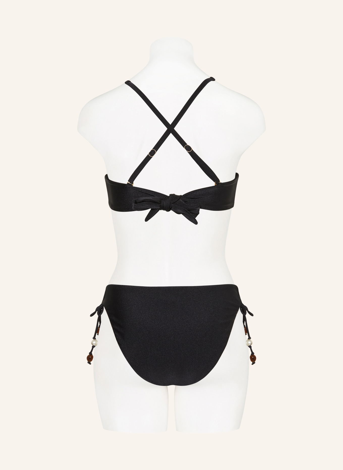 SEAFOLLY Bralette-Bikini-Top PALERMO mit Schmuckperlen: SCHWARZ