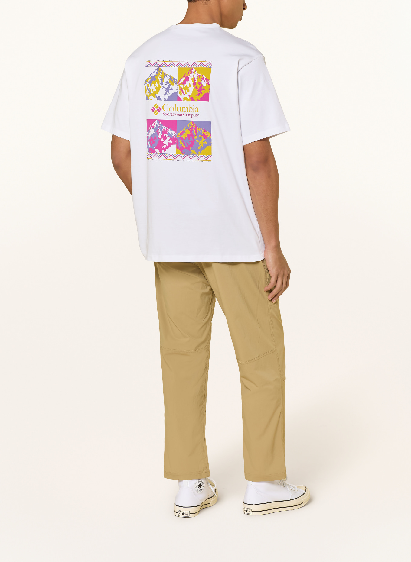 Columbia T-Shirt CSC­­™ HEAVYWEIGHT: WEISS / DUNKELROT / DUNKELGELB