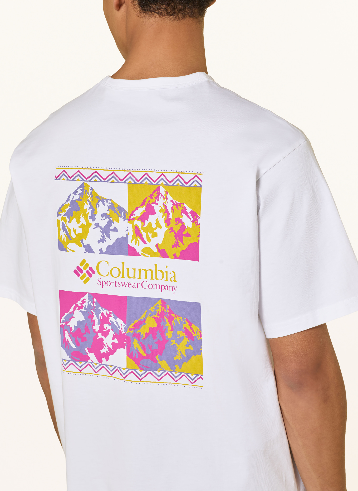 Columbia T-Shirt CSC­­™ HEAVYWEIGHT: WEISS / DUNKELROT / DUNKELGELB