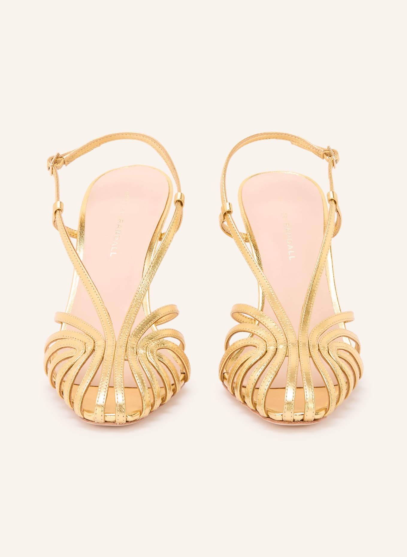 LOEFFLER RANDALL Czółenka na rzemieniu ALEXANDRA: ZŁOTY