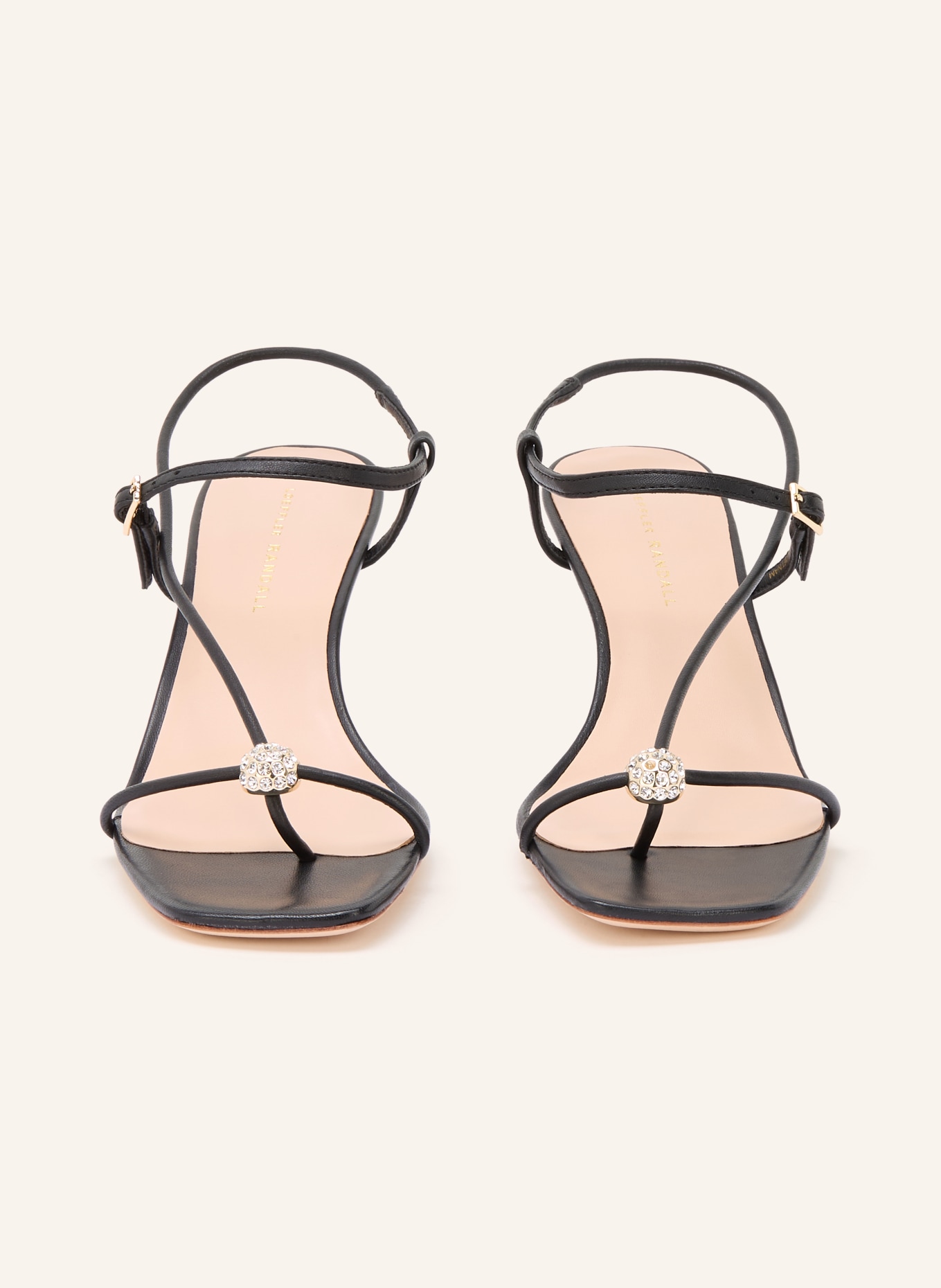 LOEFFLER RANDALL Sandaletten TRIANA mit Schmucksteinen: SCHWARZ