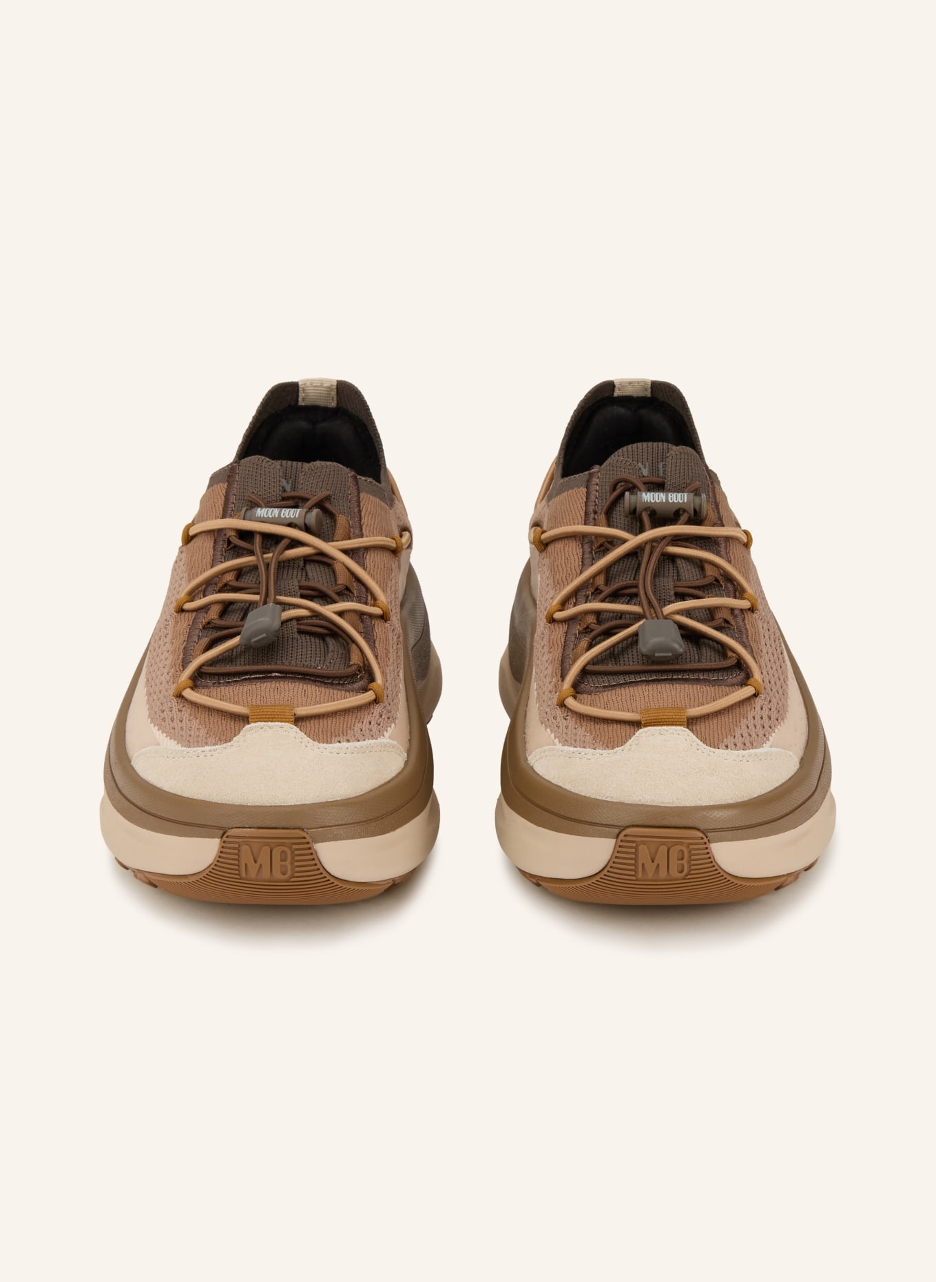 MOON BOOT Sneaker MOON247 XLACE: BRAUN / HELLBRAUN / DUNKELBRAUN