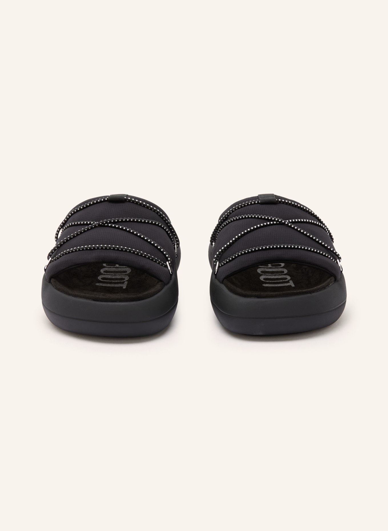 MOON BOOT Plateau-Pantoletten ICON SLIDE: SCHWARZ