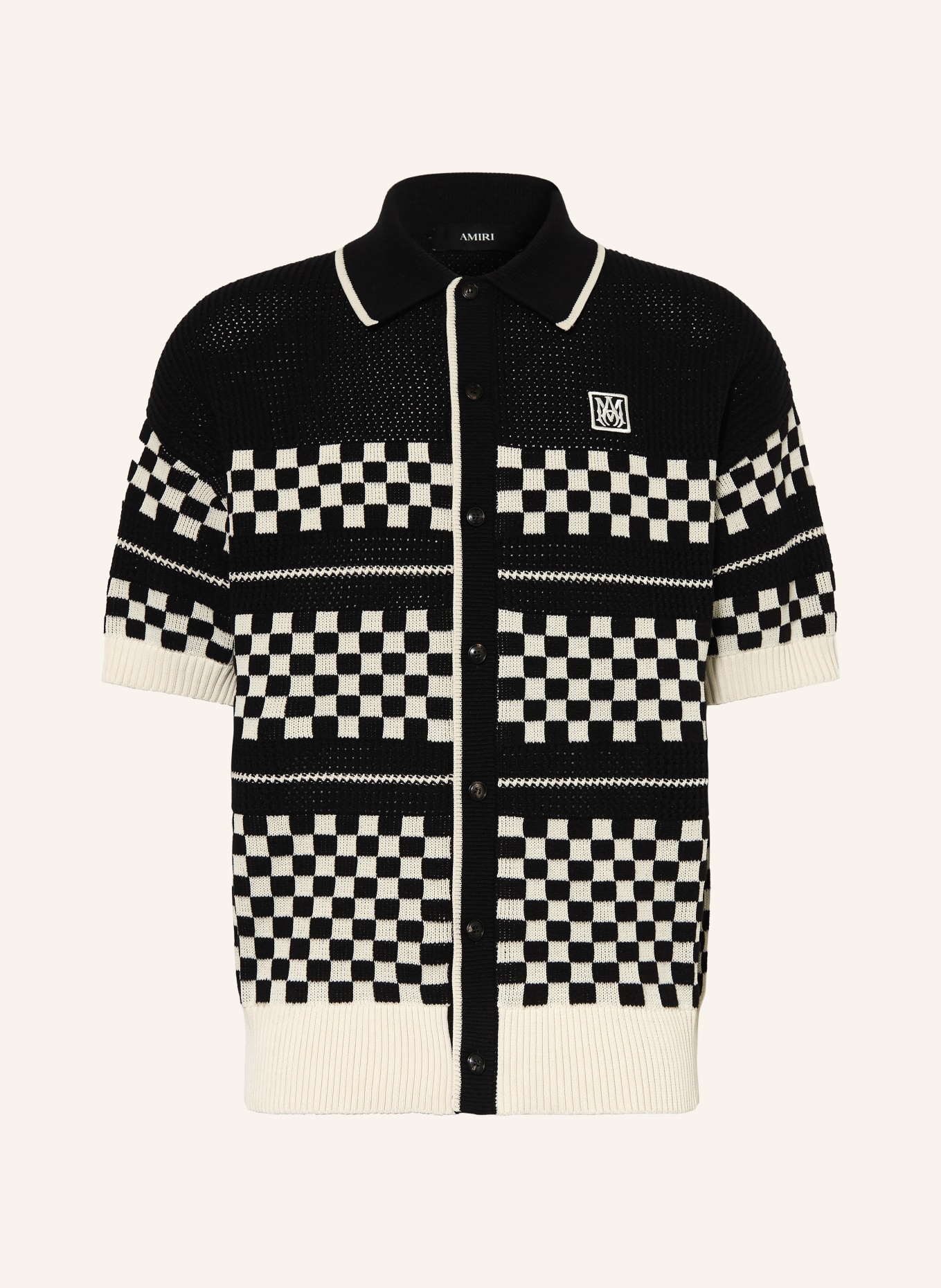 AMIRI Hemd Comfort Fit: SCHWARZ / CREME