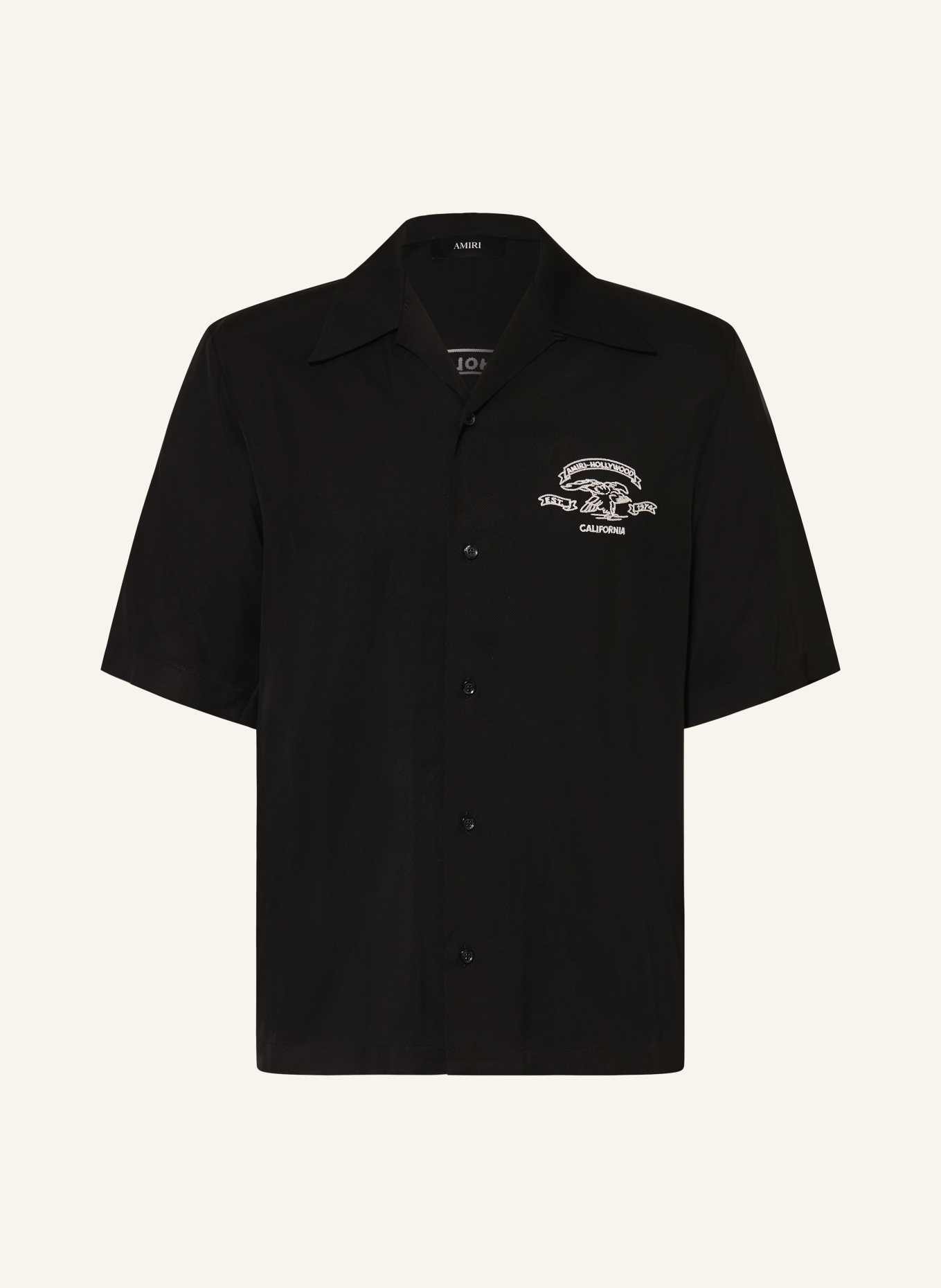 AMIRI Resortová košile Regular Fit: ČERNÁ
