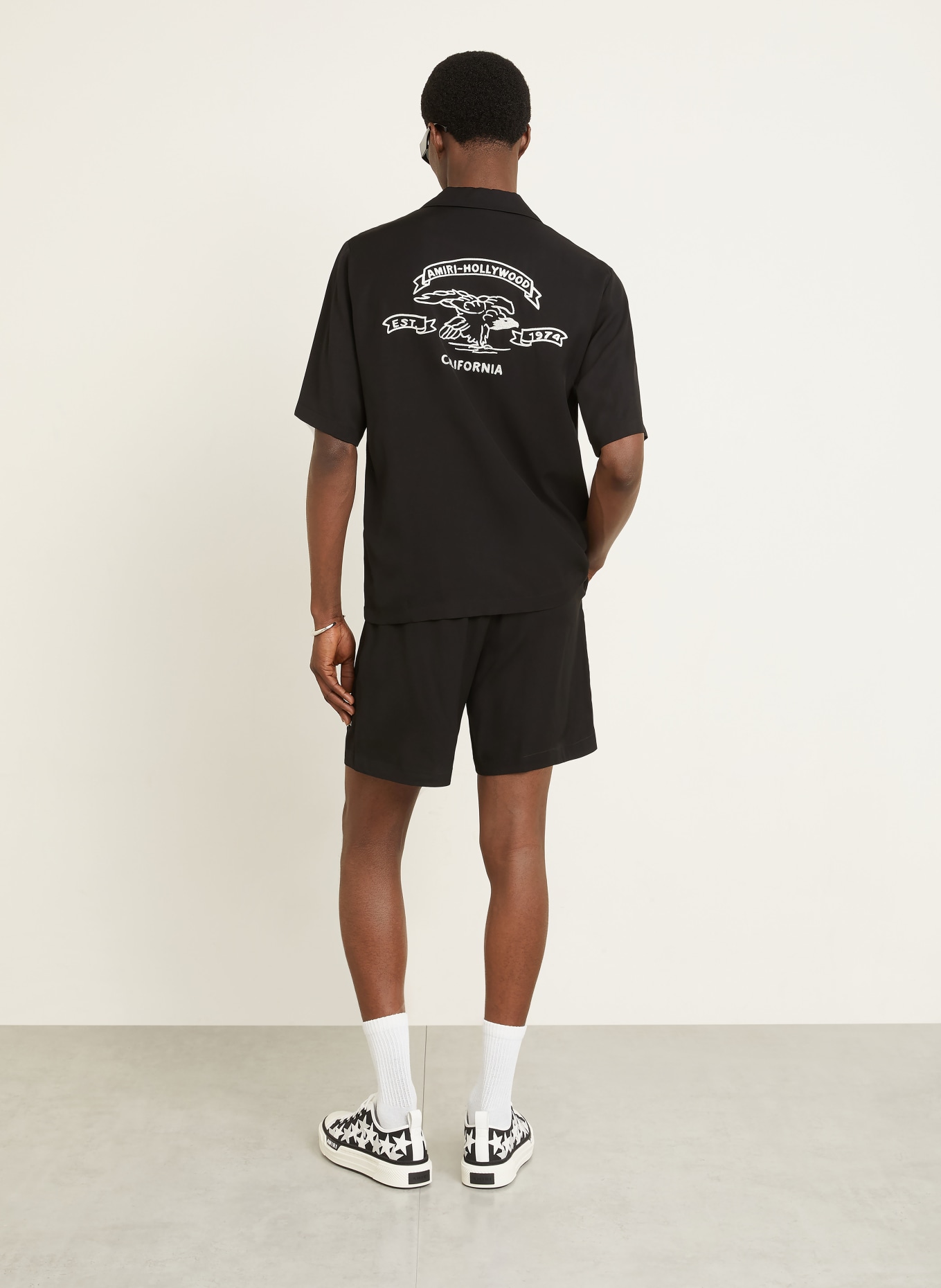 AMIRI Resortová košile Regular Fit: ČERNÁ