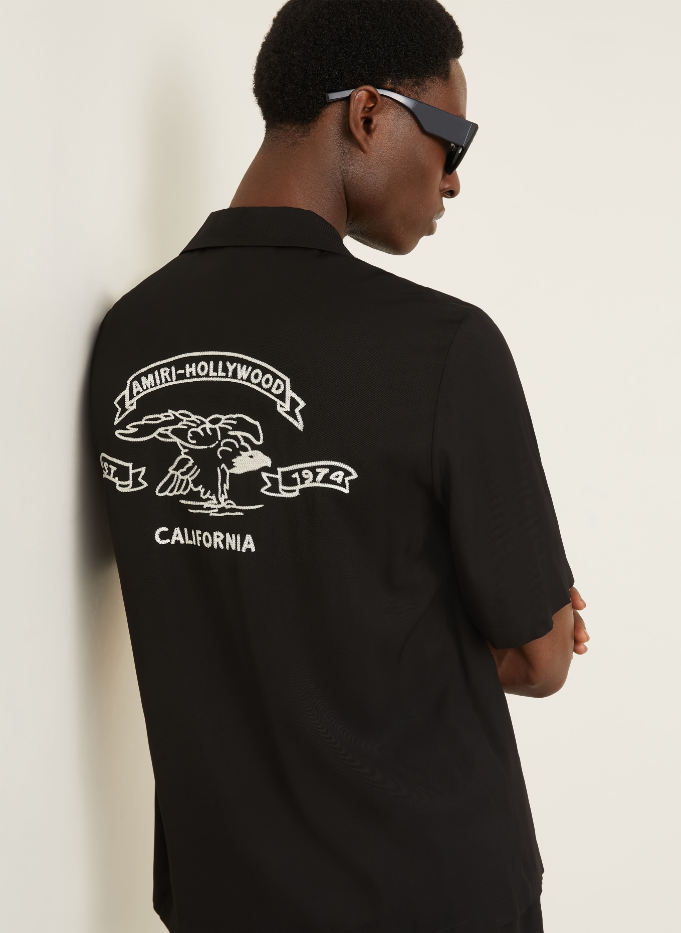 AMIRI Resortová košile Regular Fit: ČERNÁ