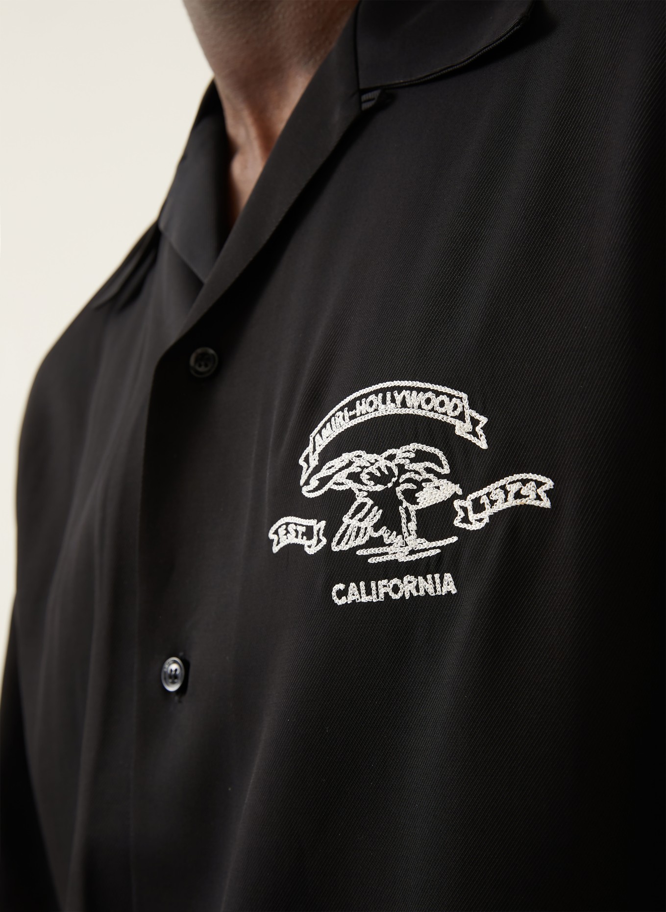 AMIRI Resortová košile Regular Fit: ČERNÁ